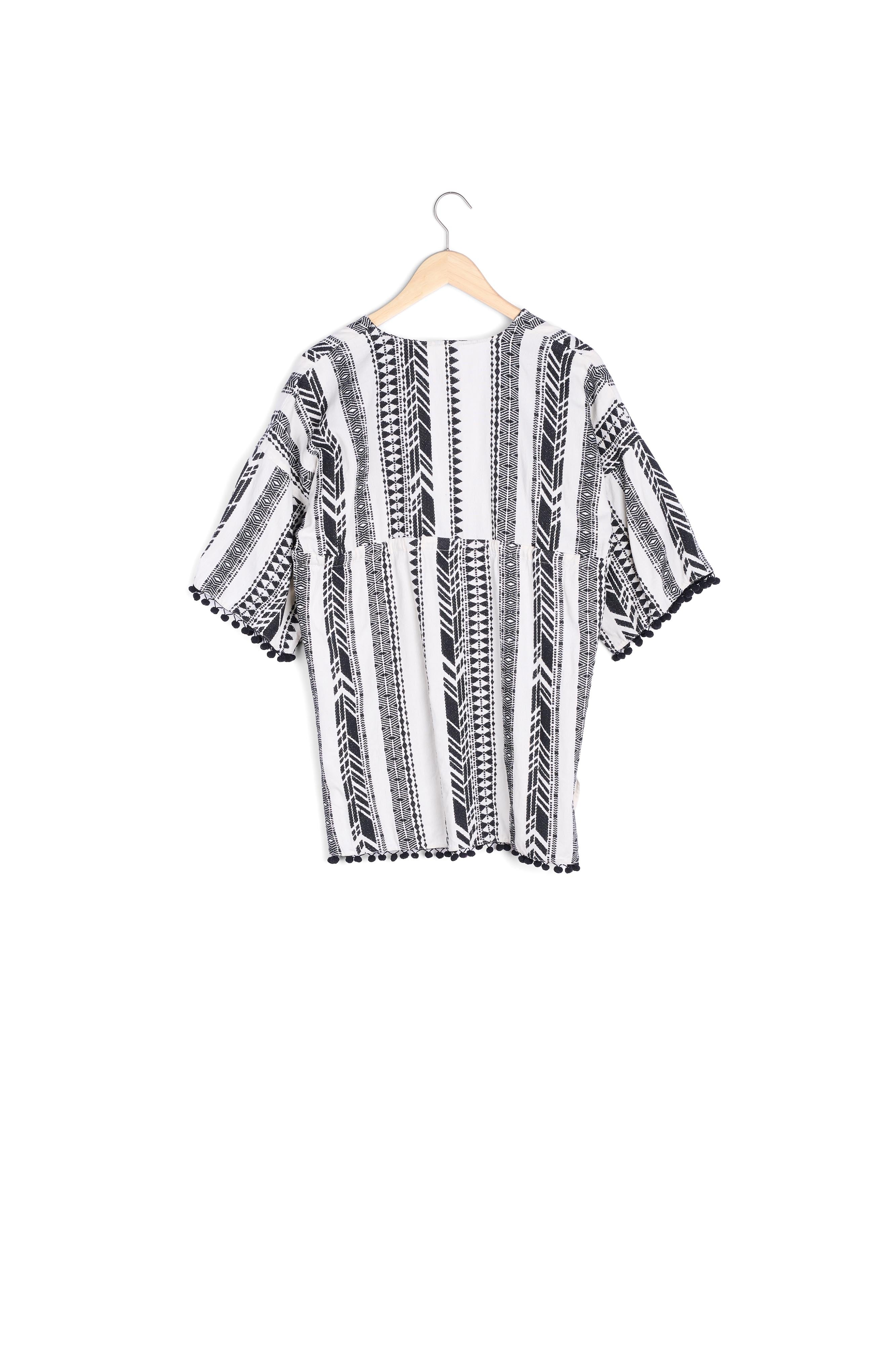 Caftan en coton jacquard crème Nanette Faume - seconde main