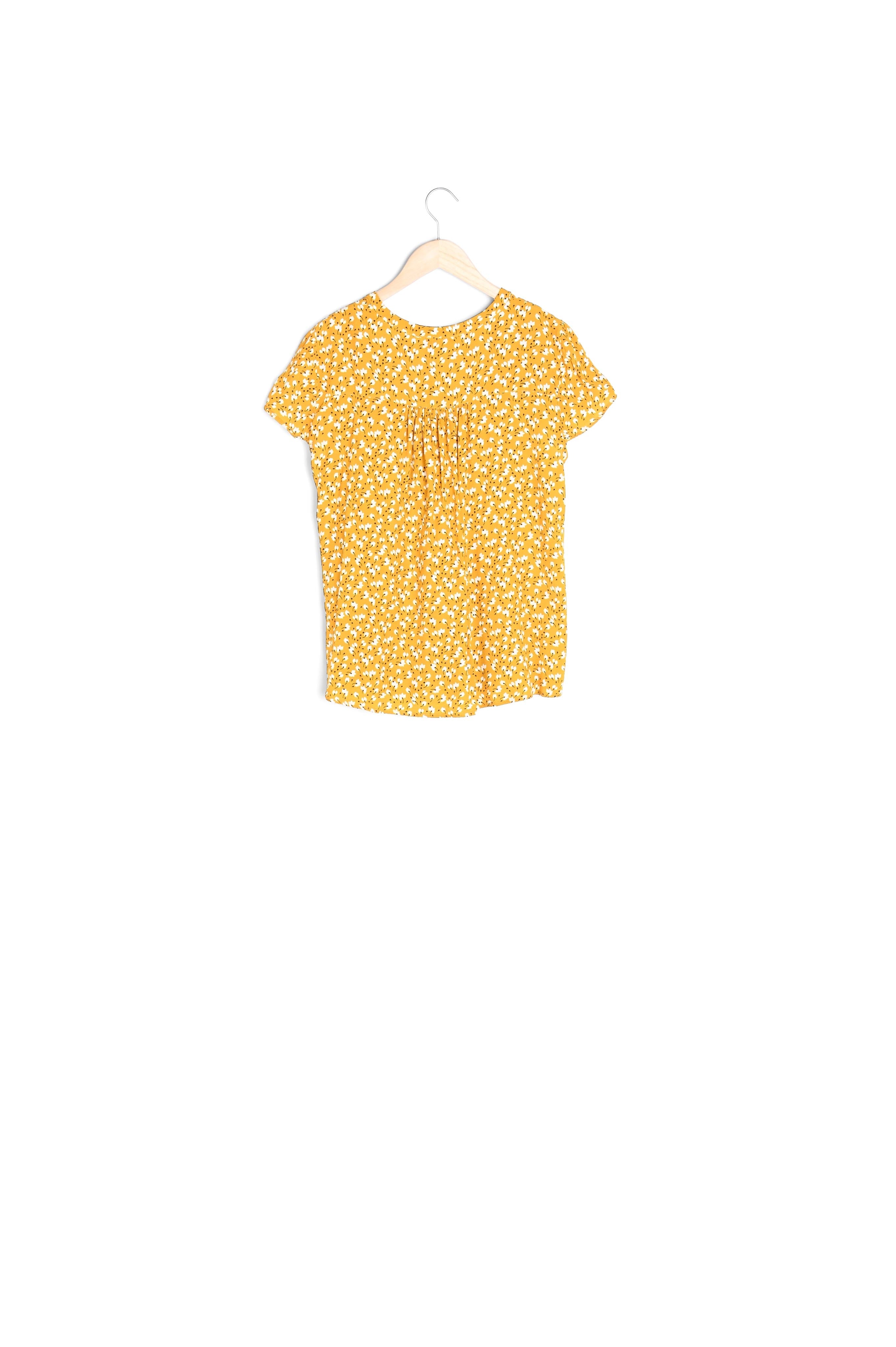 Blouse jaune imprimée Virginika Faume - seconde main