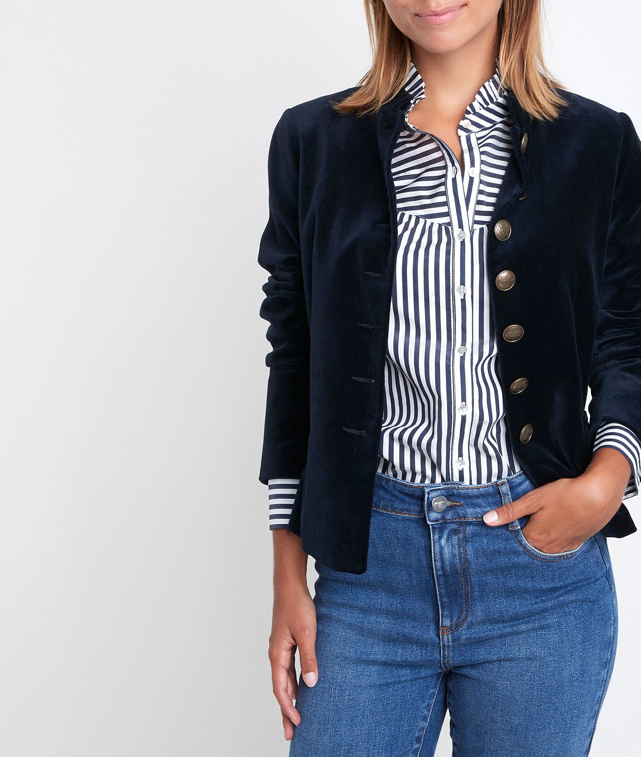 Veste officier marine en velours Tang Faume - seconde main