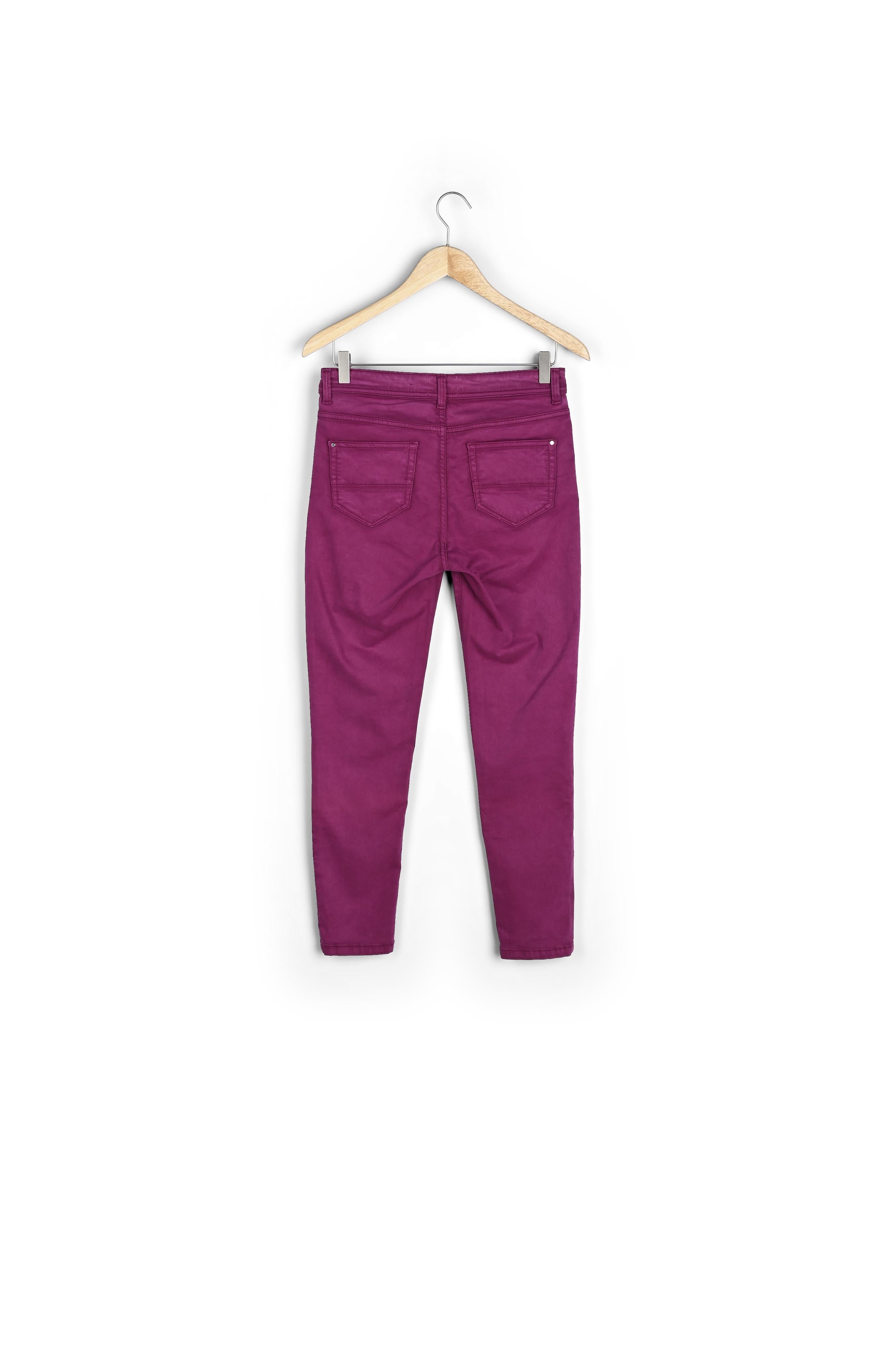 L'iconique slim en satin de coton fuchsia Faume - seconde main