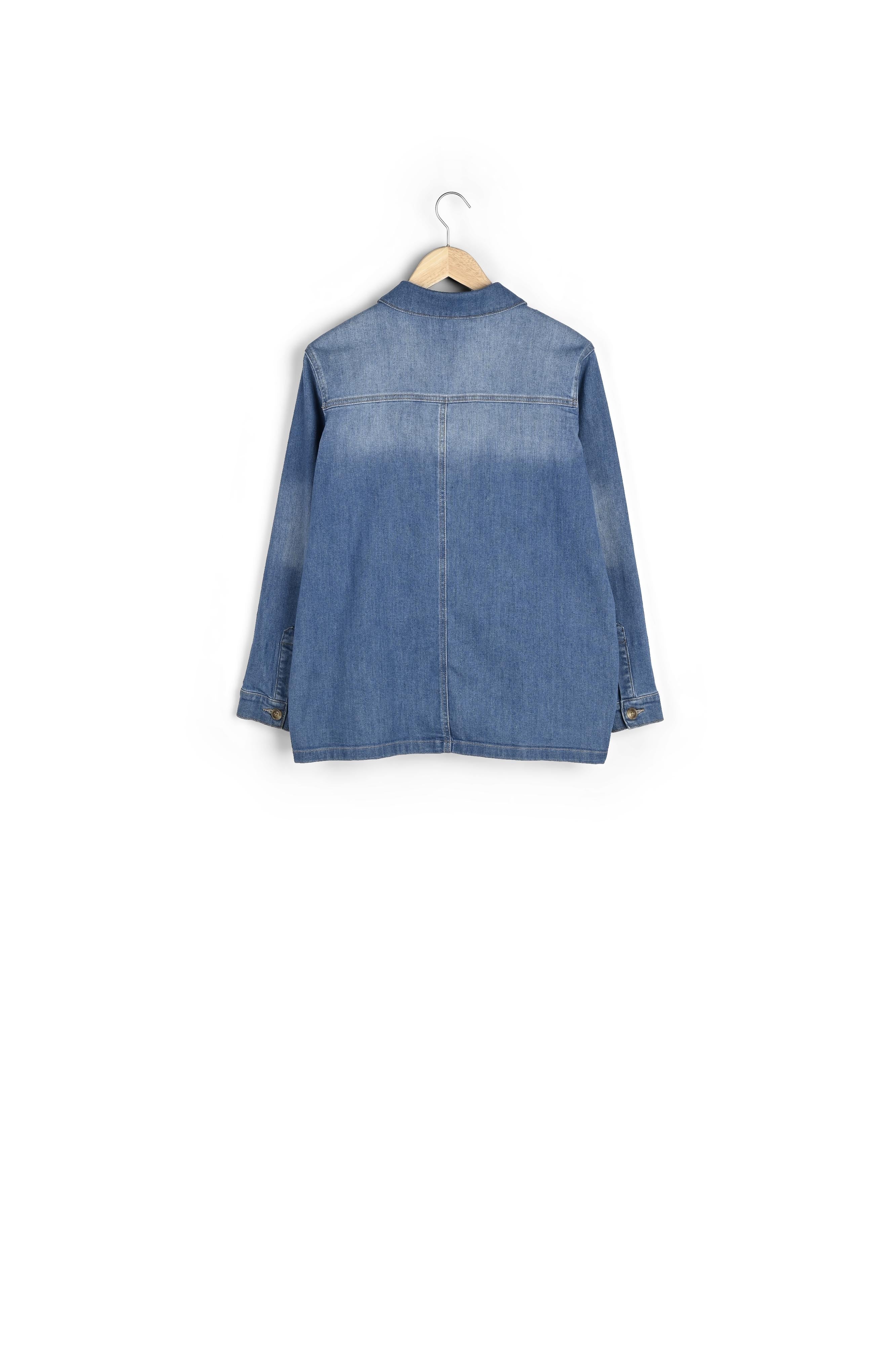 Veste longue en coton stone used Fanny Faume - seconde main