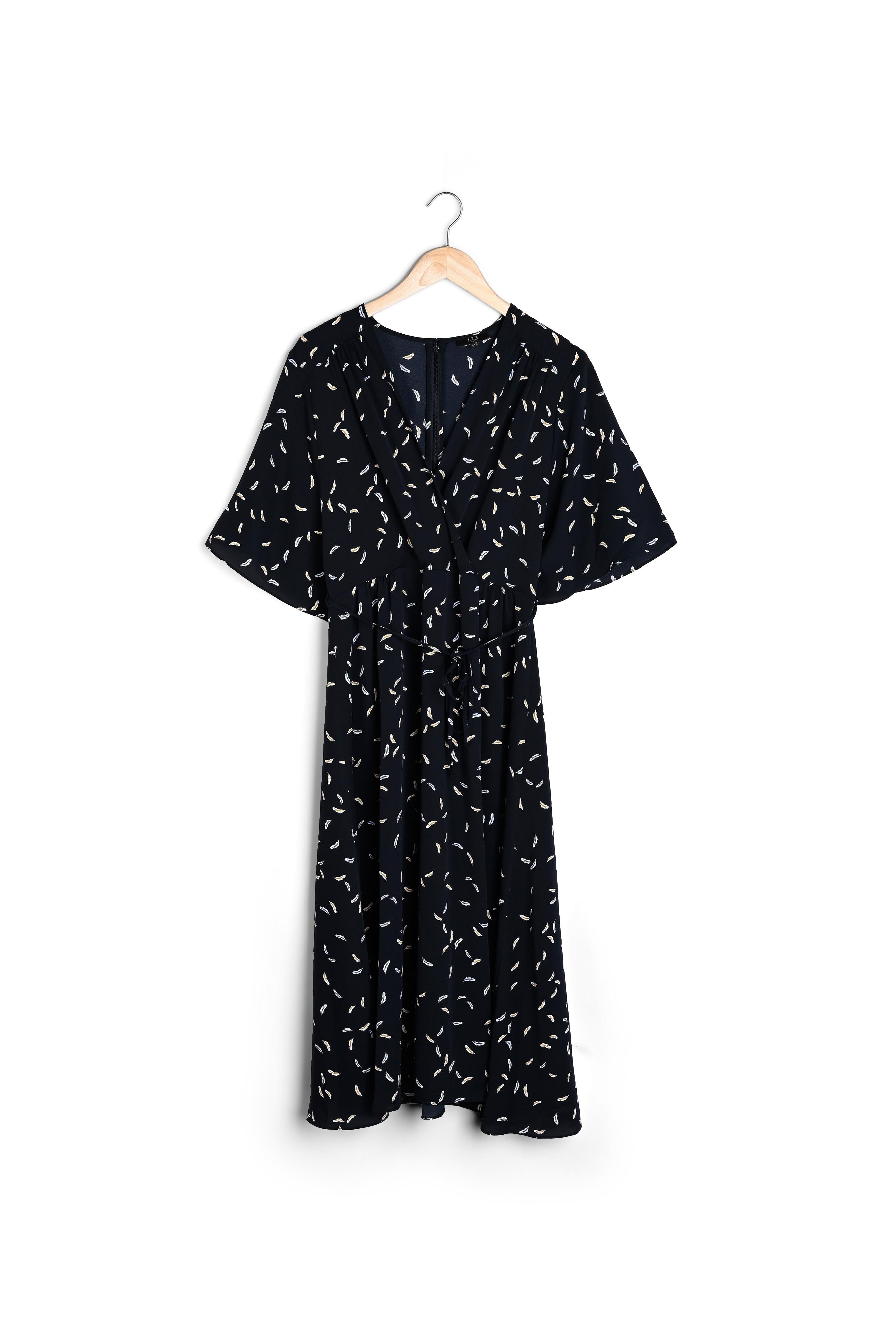 Robe marine longue imprimée Lune Faume - seconde main
