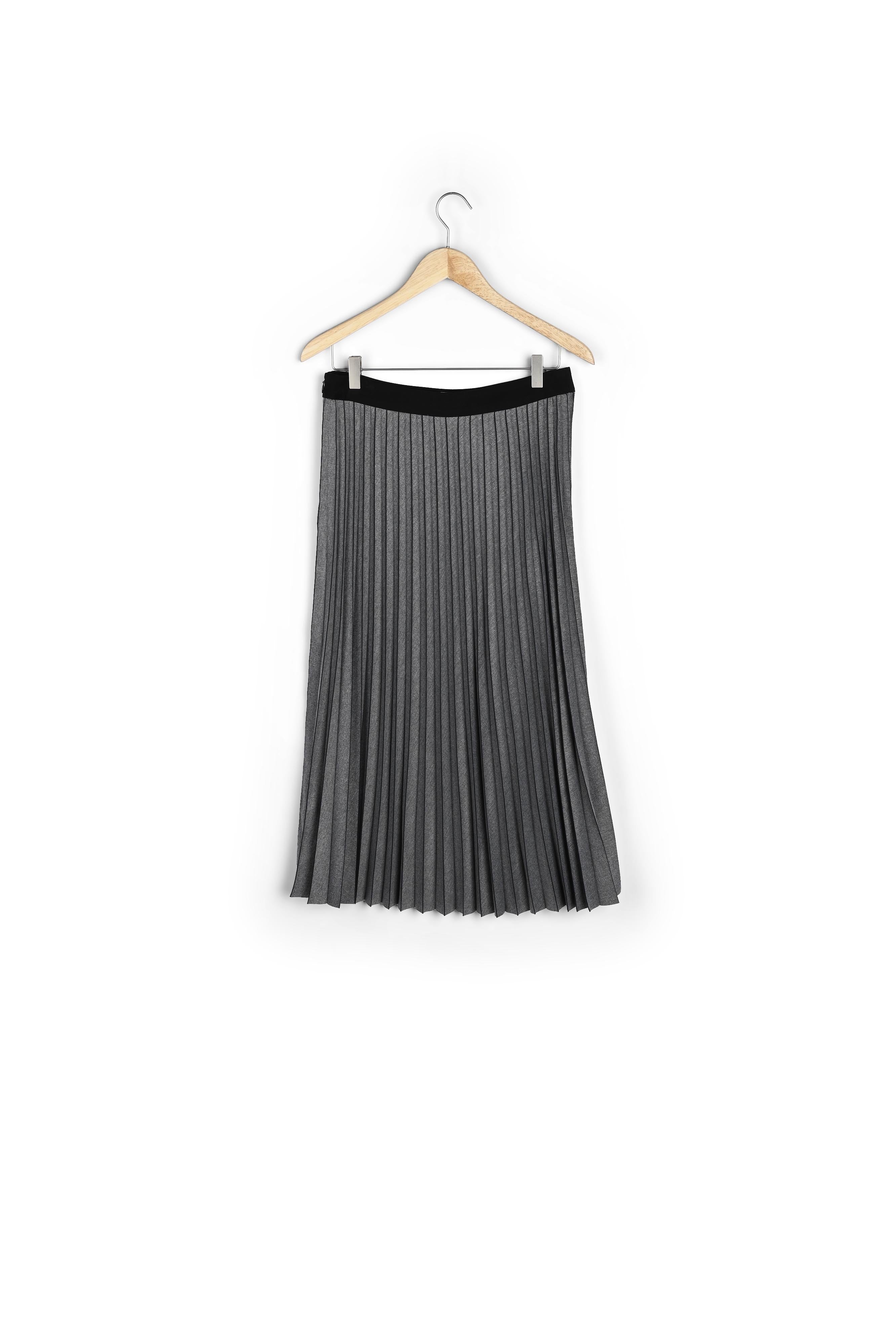 Jupe longue plissée grise Grenade Faume - seconde main