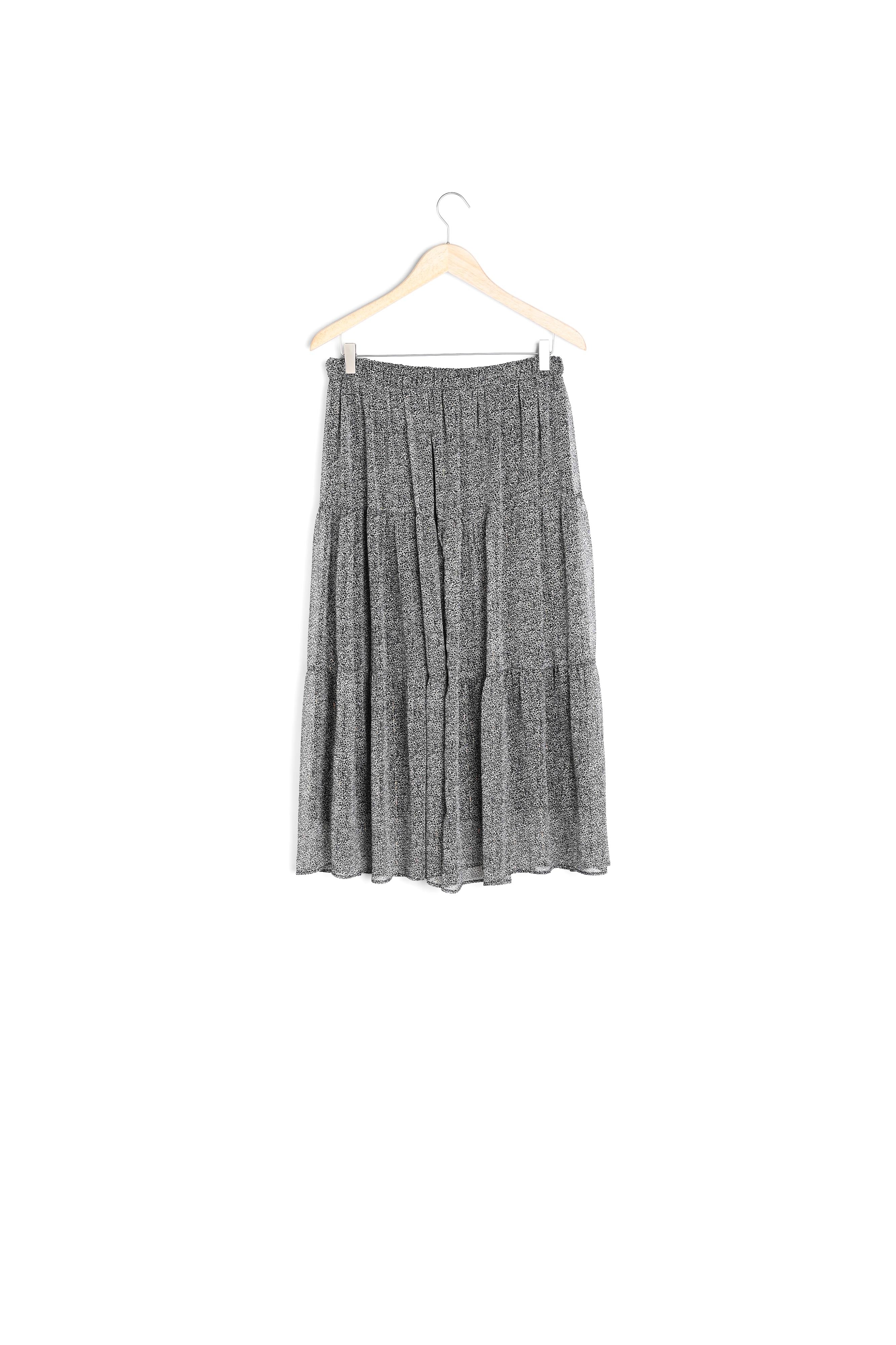 Jupe longue imprimé tacheté Ginko Faume - seconde main