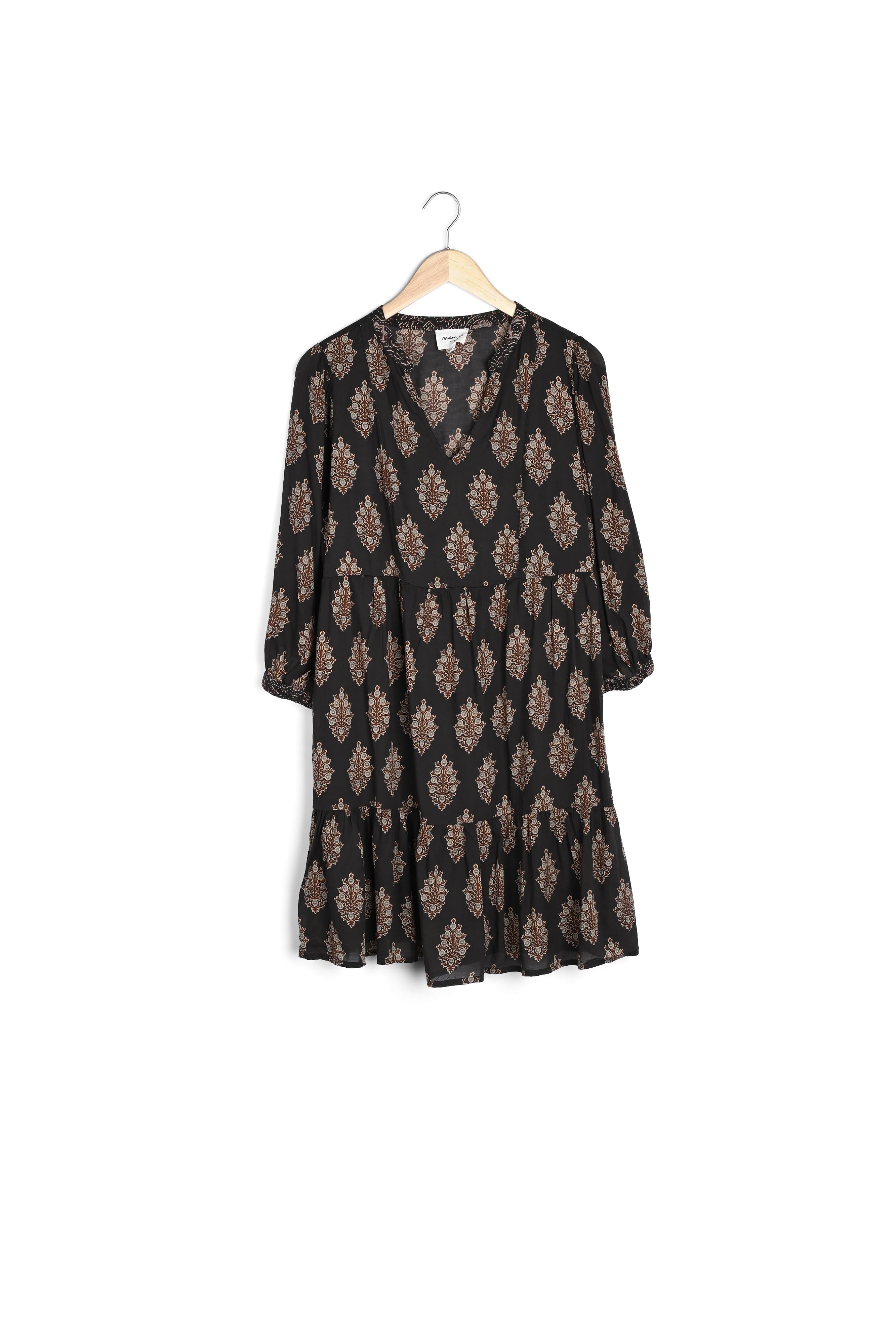 Robe courte noire imprimée HANJY Faume - seconde main