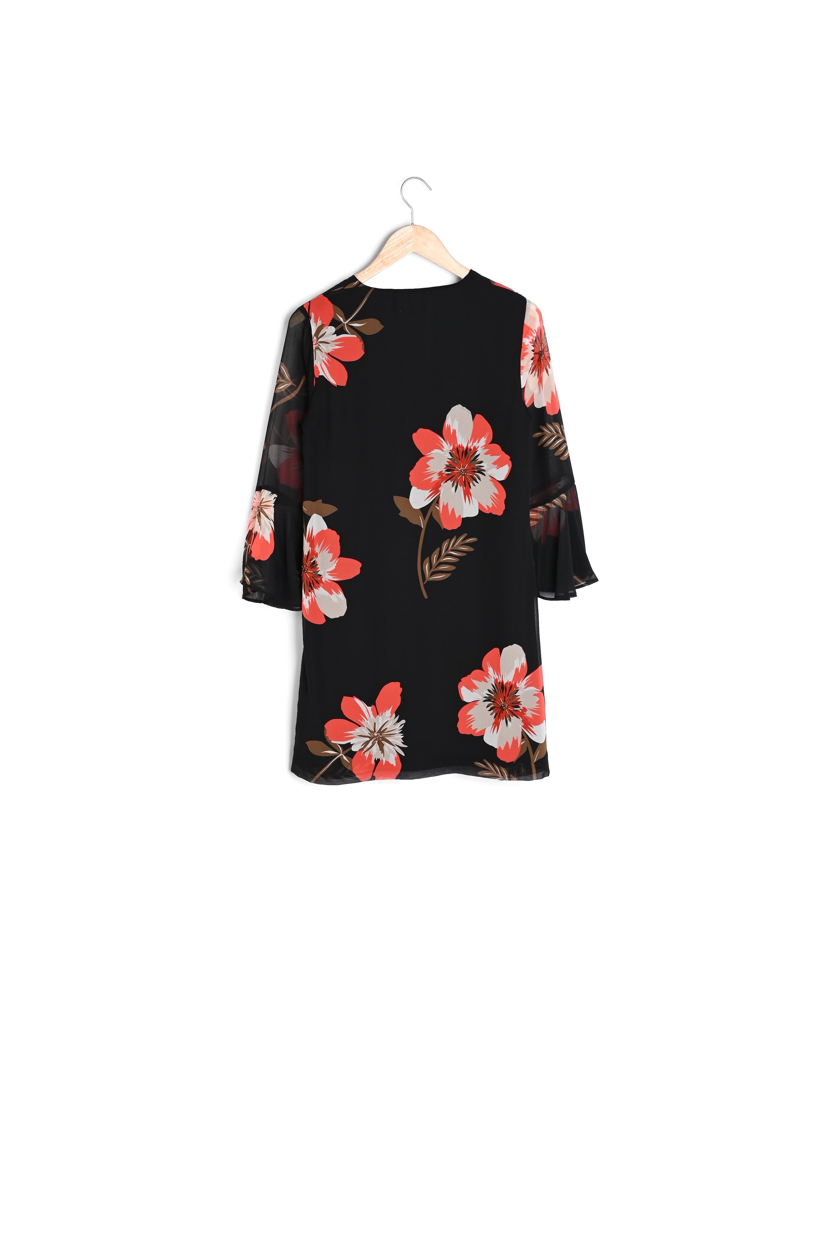 Robe imprimée noire Astrid Faume - seconde main