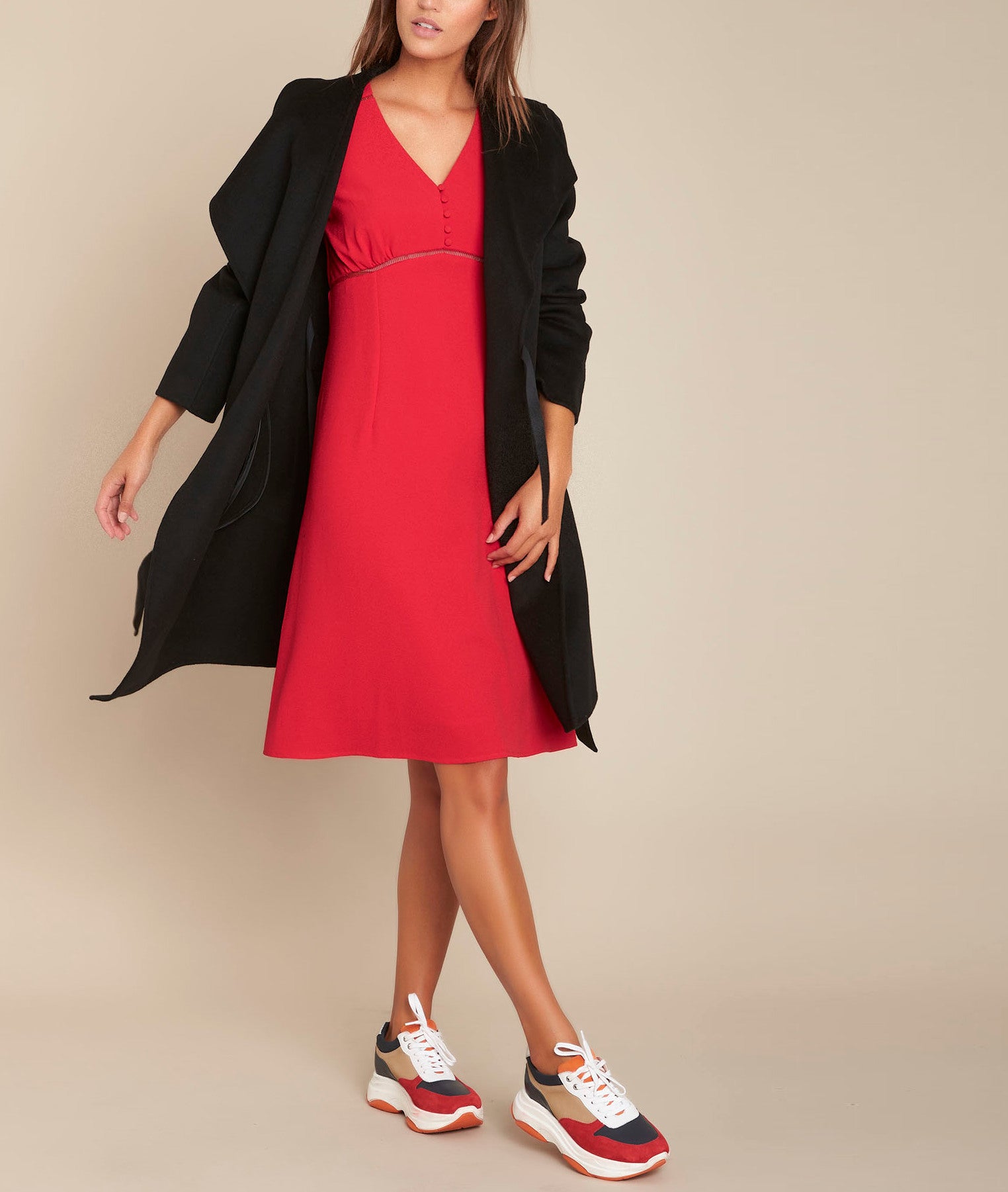 Robe rouge cintrée Ideale Faume - seconde main