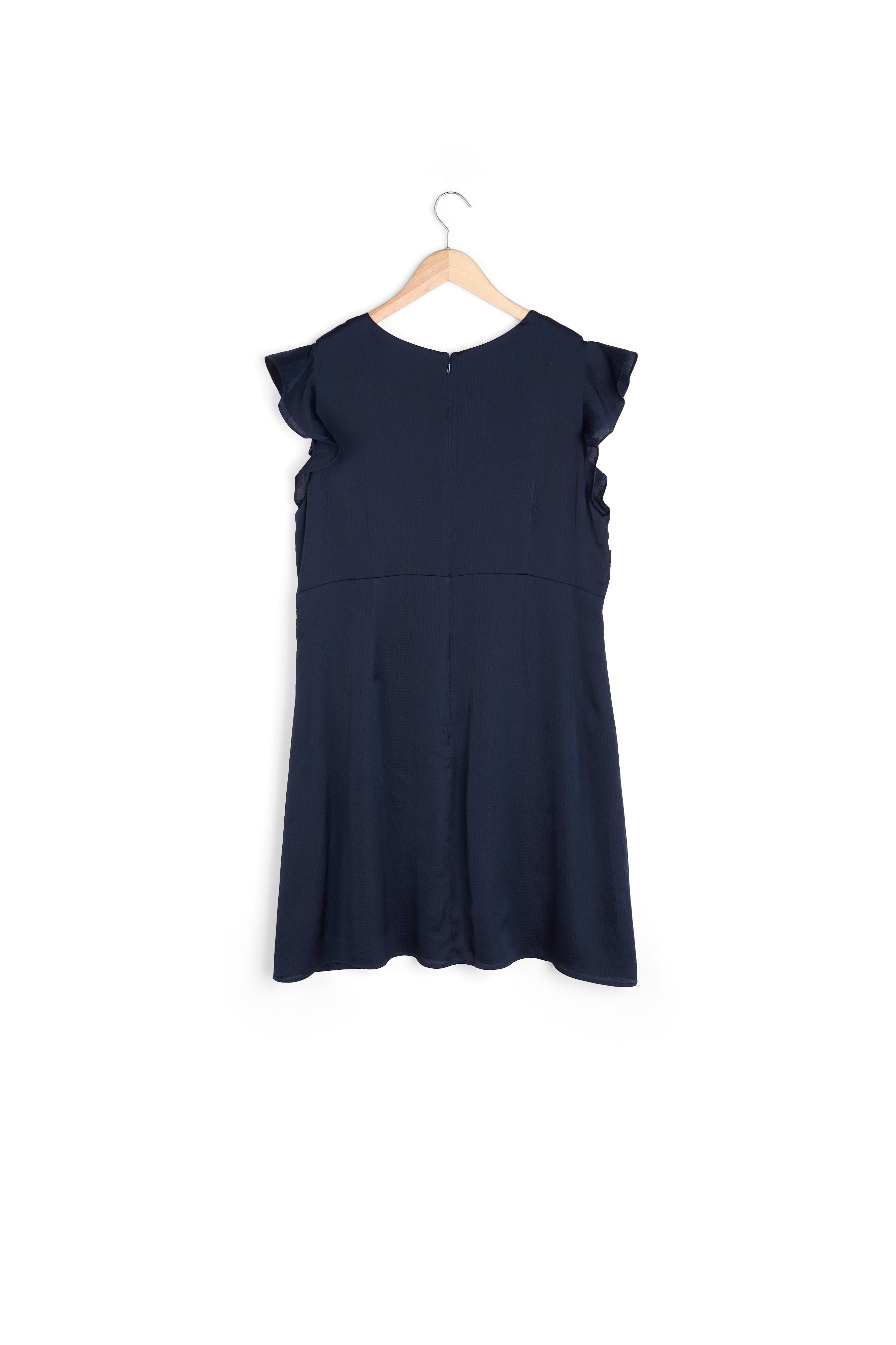 Robe satinée mi-longue marine Neila Faume - seconde main