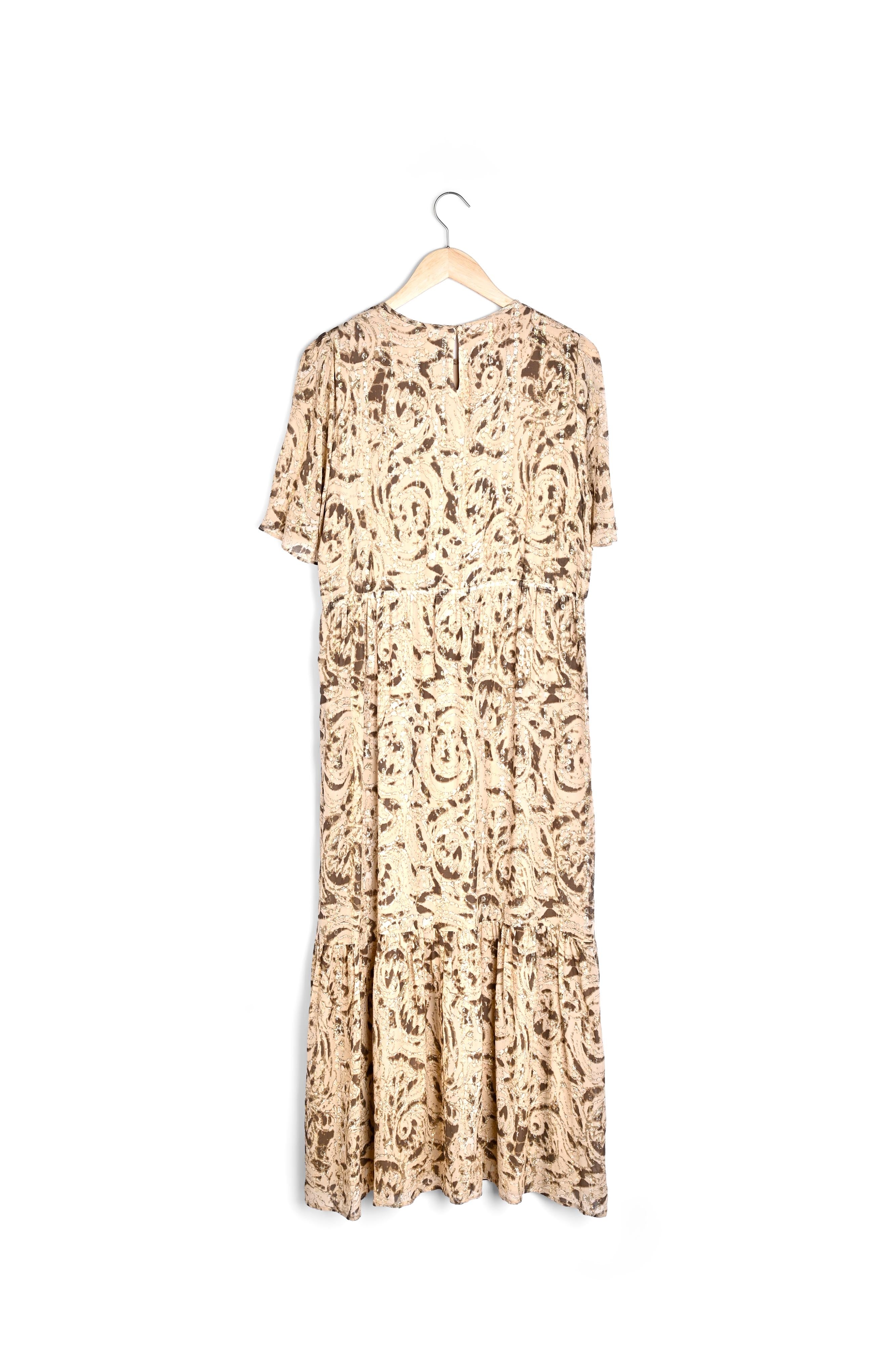 Robe longue imprimée beige Holga Faume - seconde main