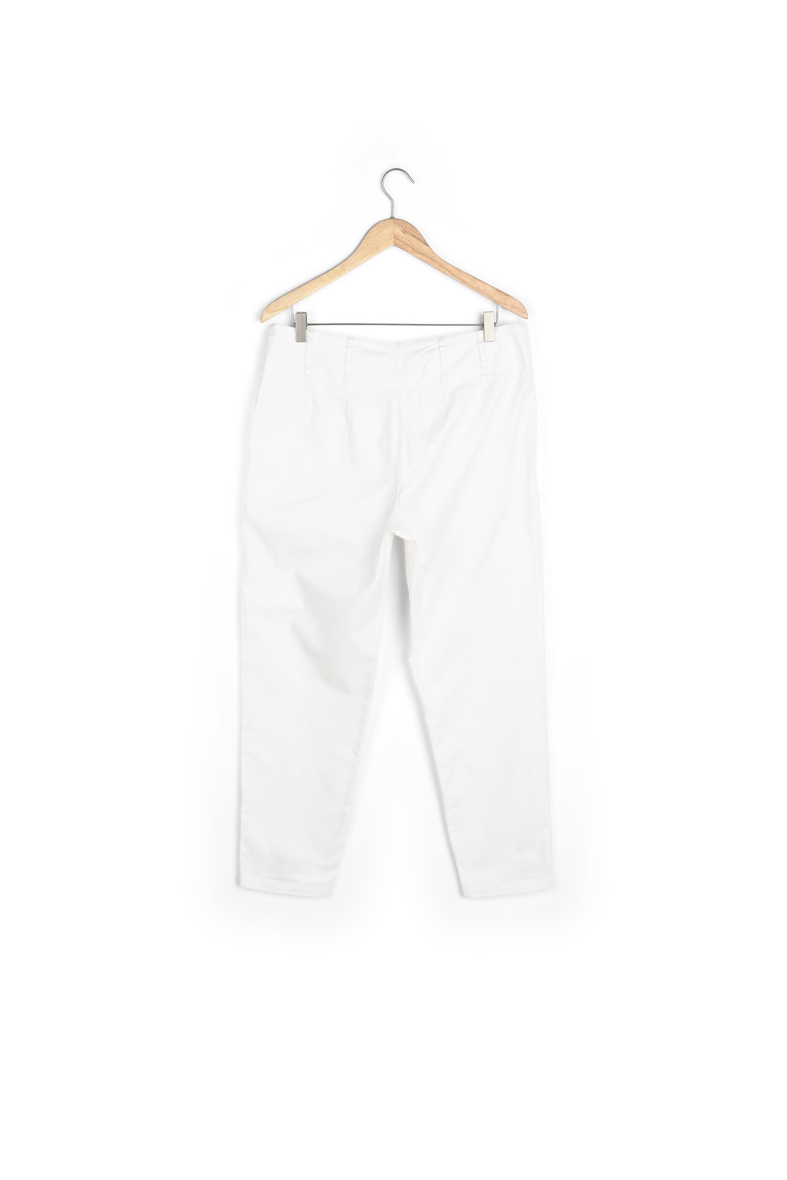 Pantalon paper bag en coton blanc Sergio Faume - seconde main