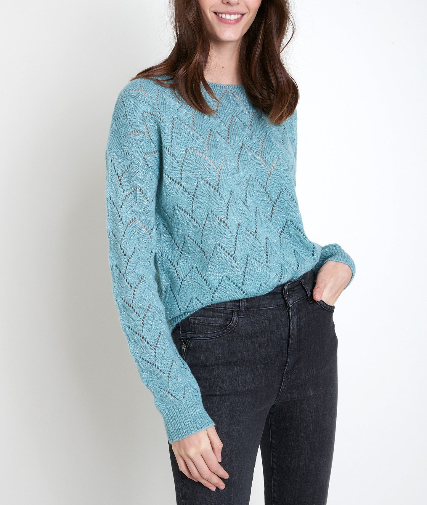 Pull jade ajouré Agathe Faume - seconde main