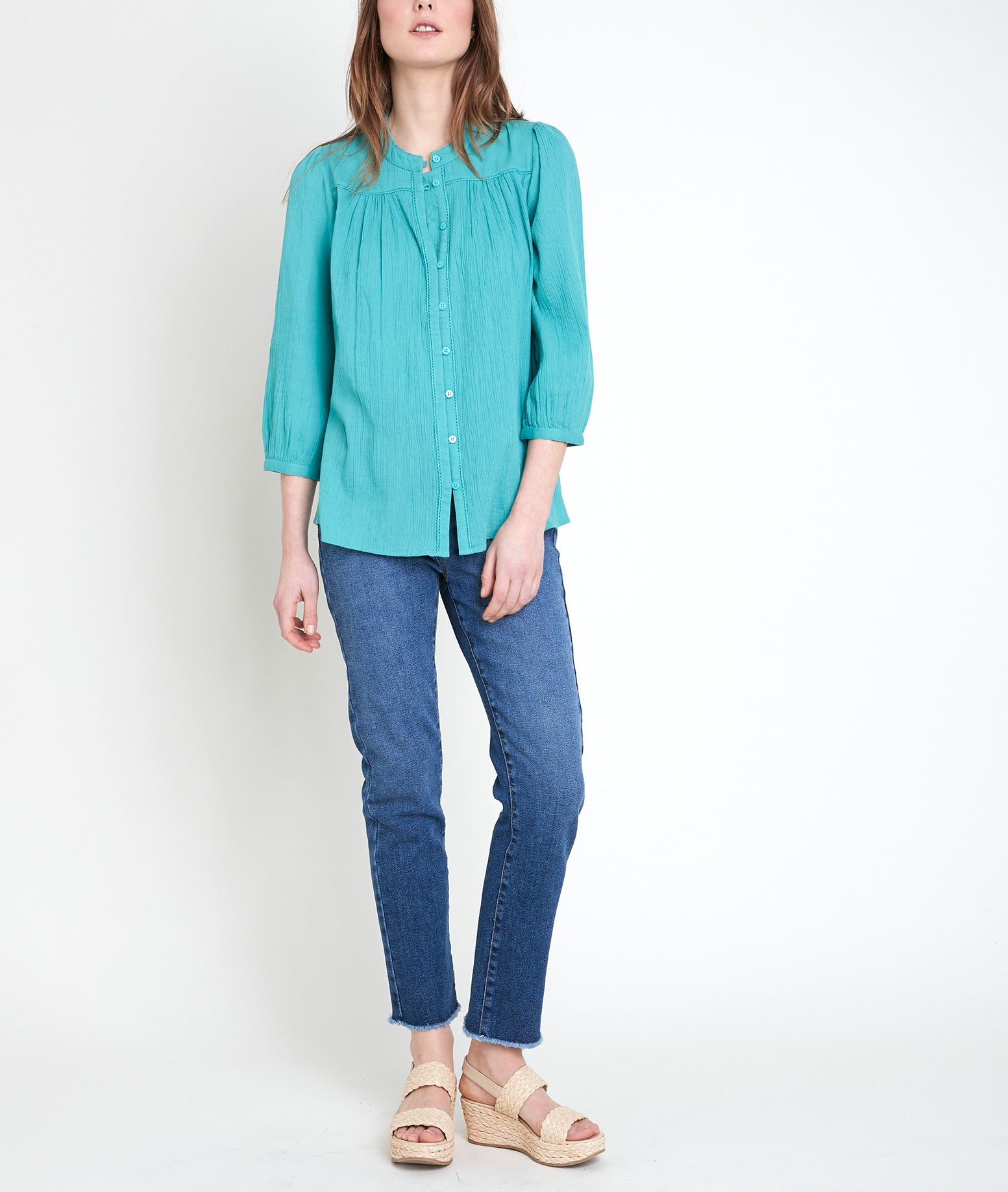 Blouse en coton jade Tobby Faume - seconde main