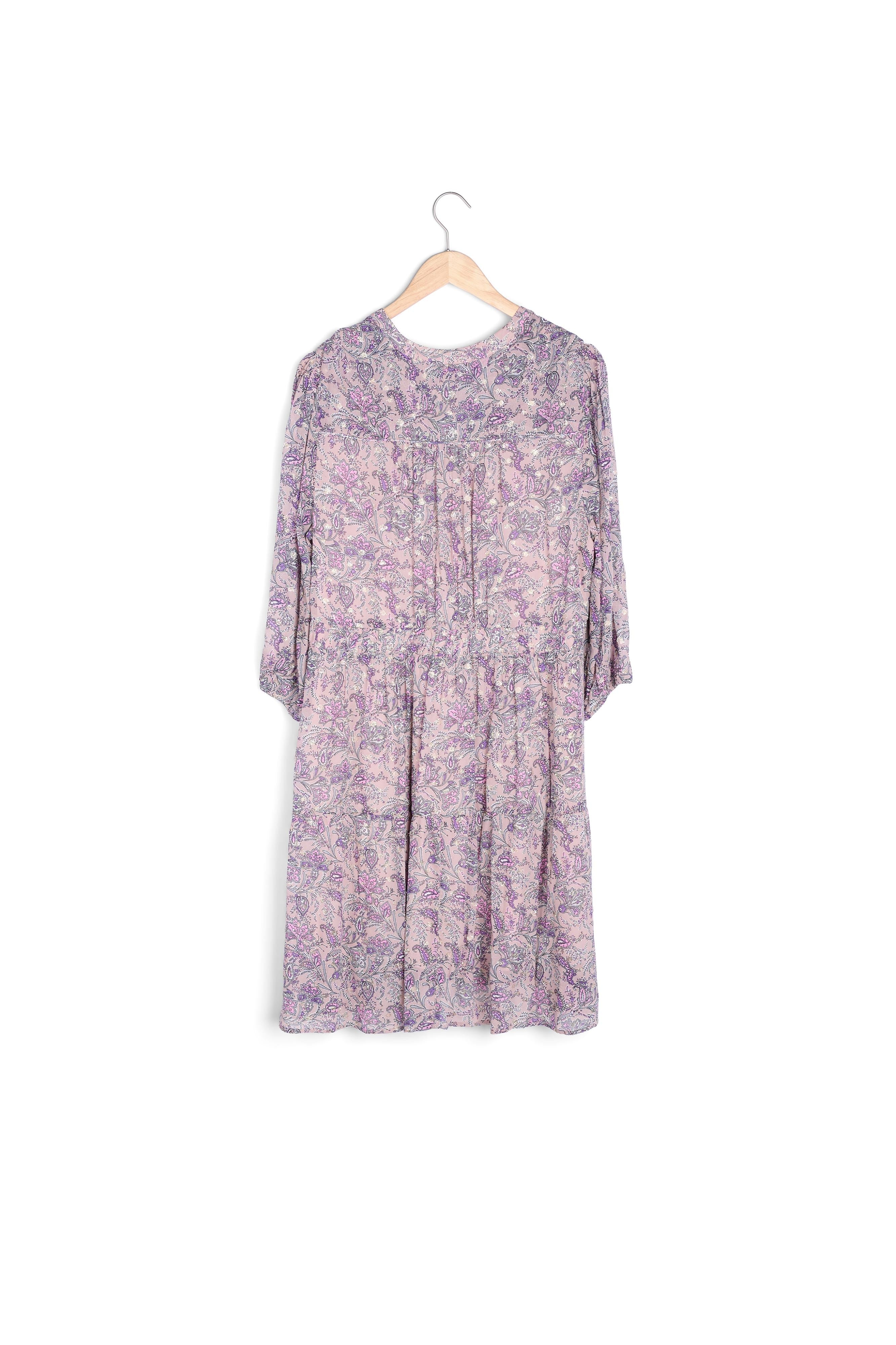 Robe mauve imprimée Minette Faume - seconde main