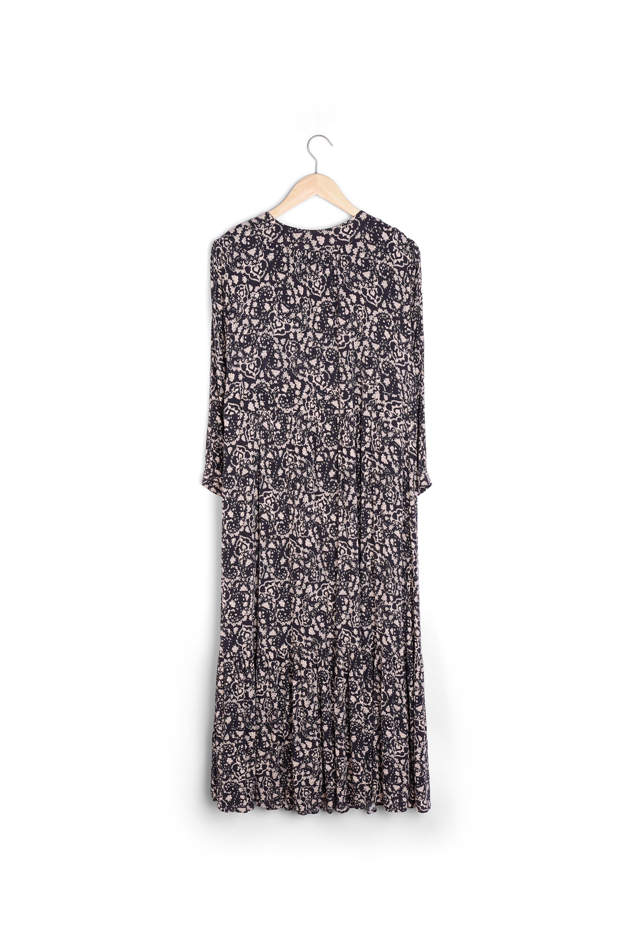 Robe longue noire imprimée LUDINE Faume - seconde main