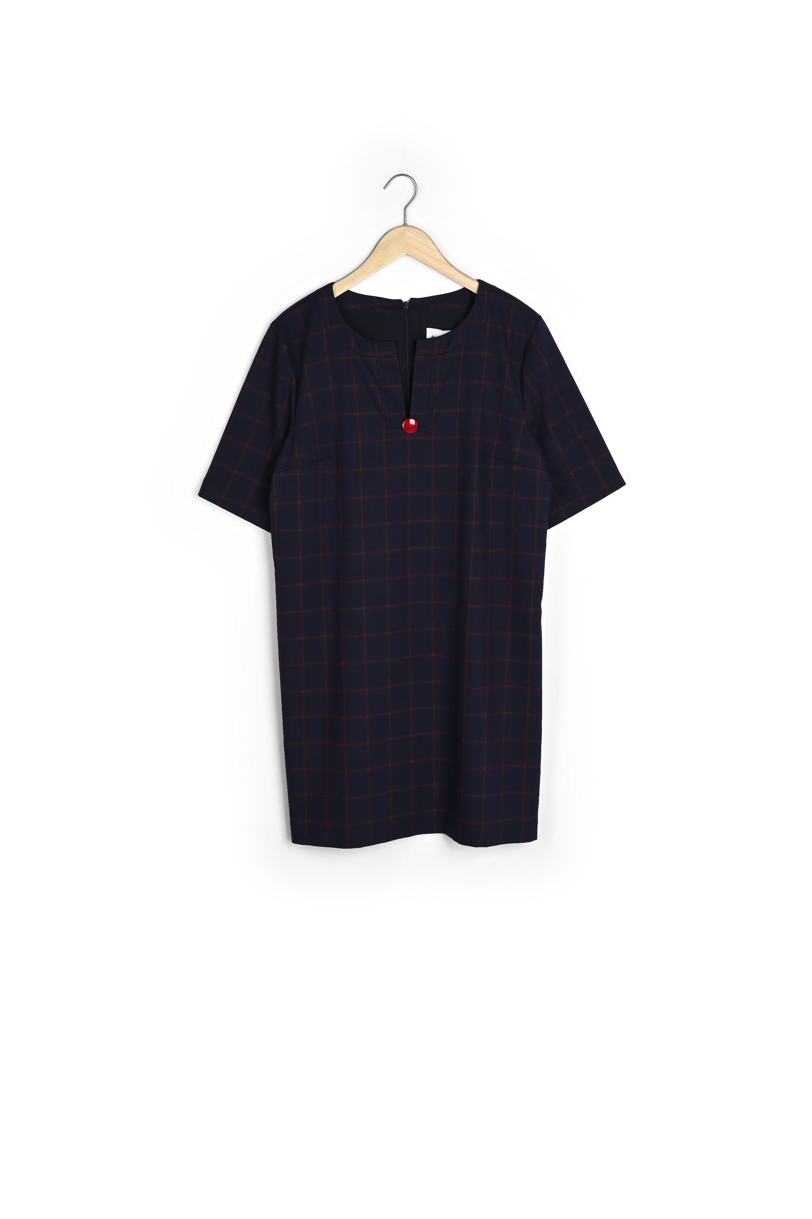 Robe droite à carreaux Idavi Faume - seconde main