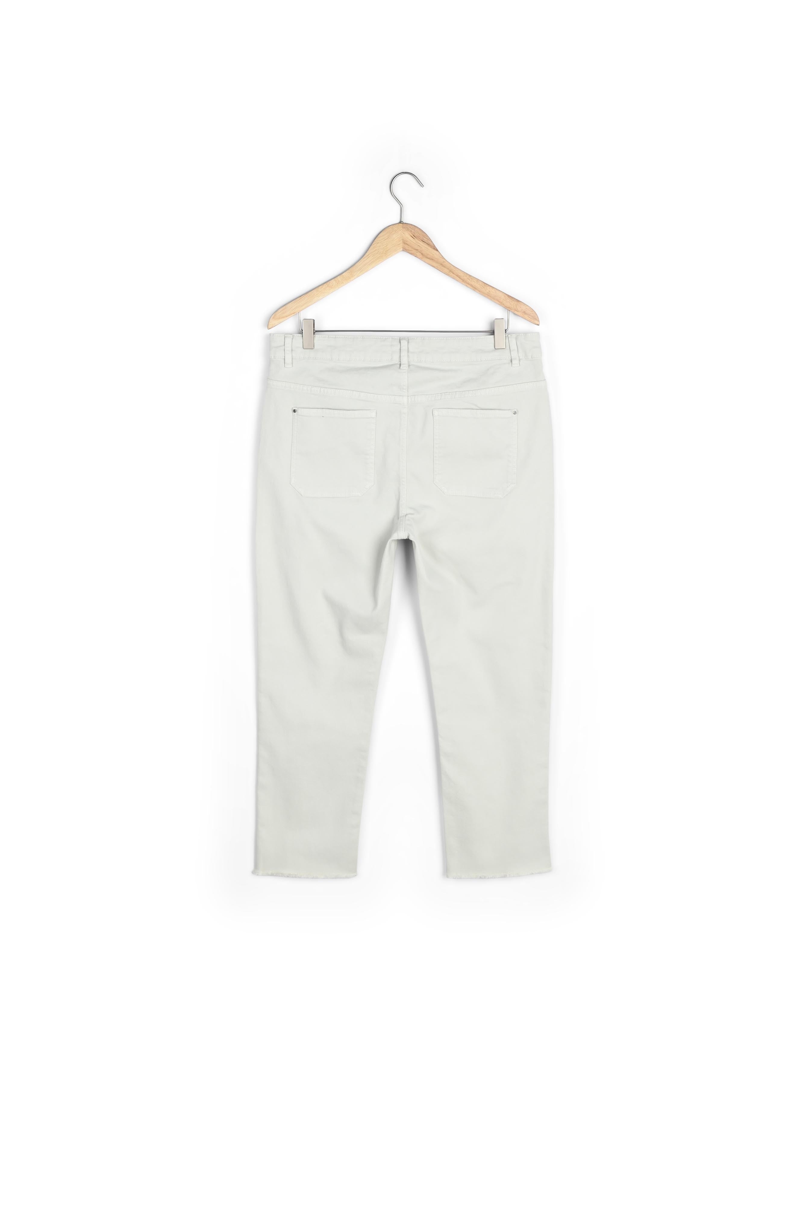 Jean droit à bords francs en coton menthe Patience Faume - seconde main