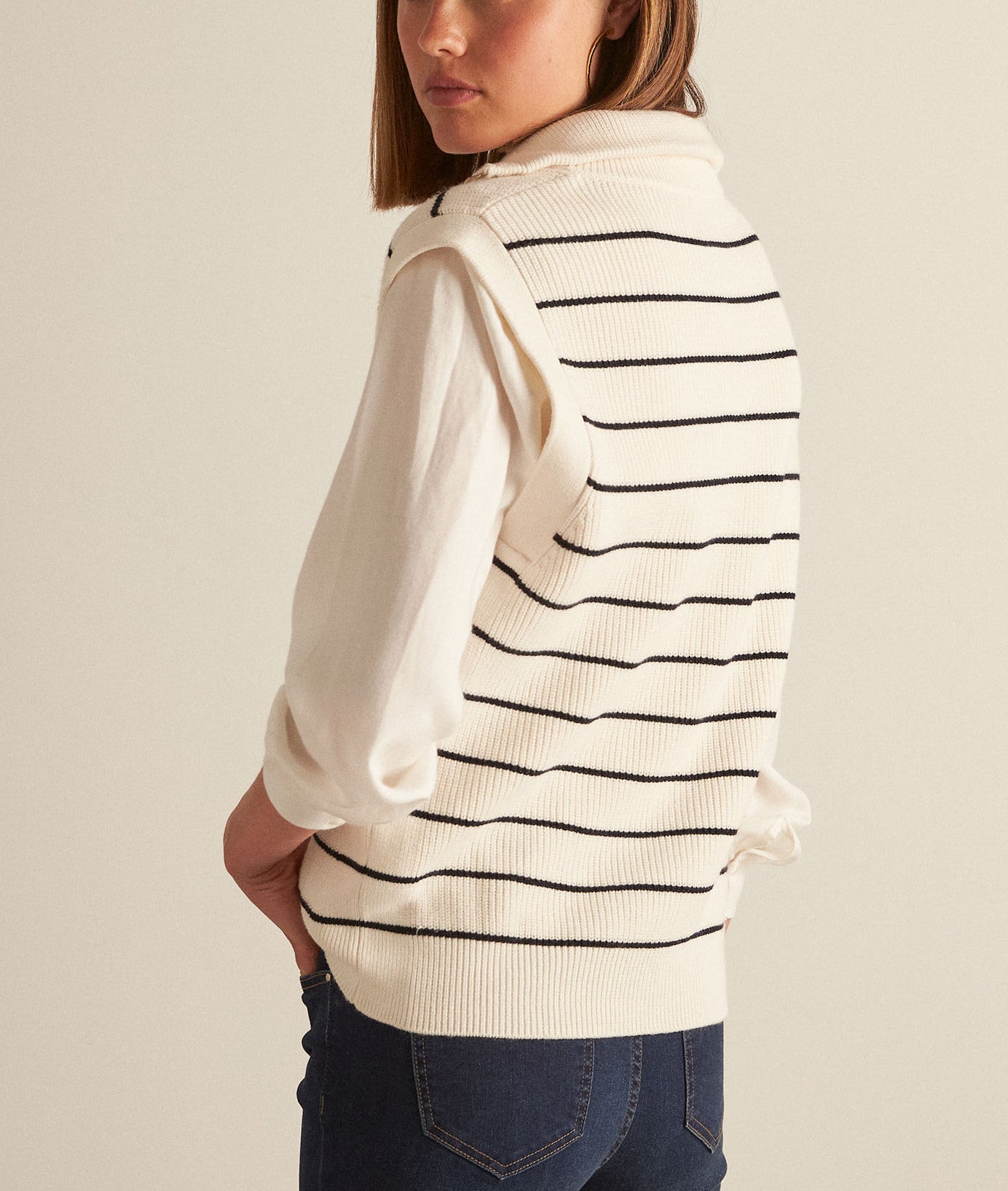 Pull marinière sans manches Barthelemy Faume - seconde main