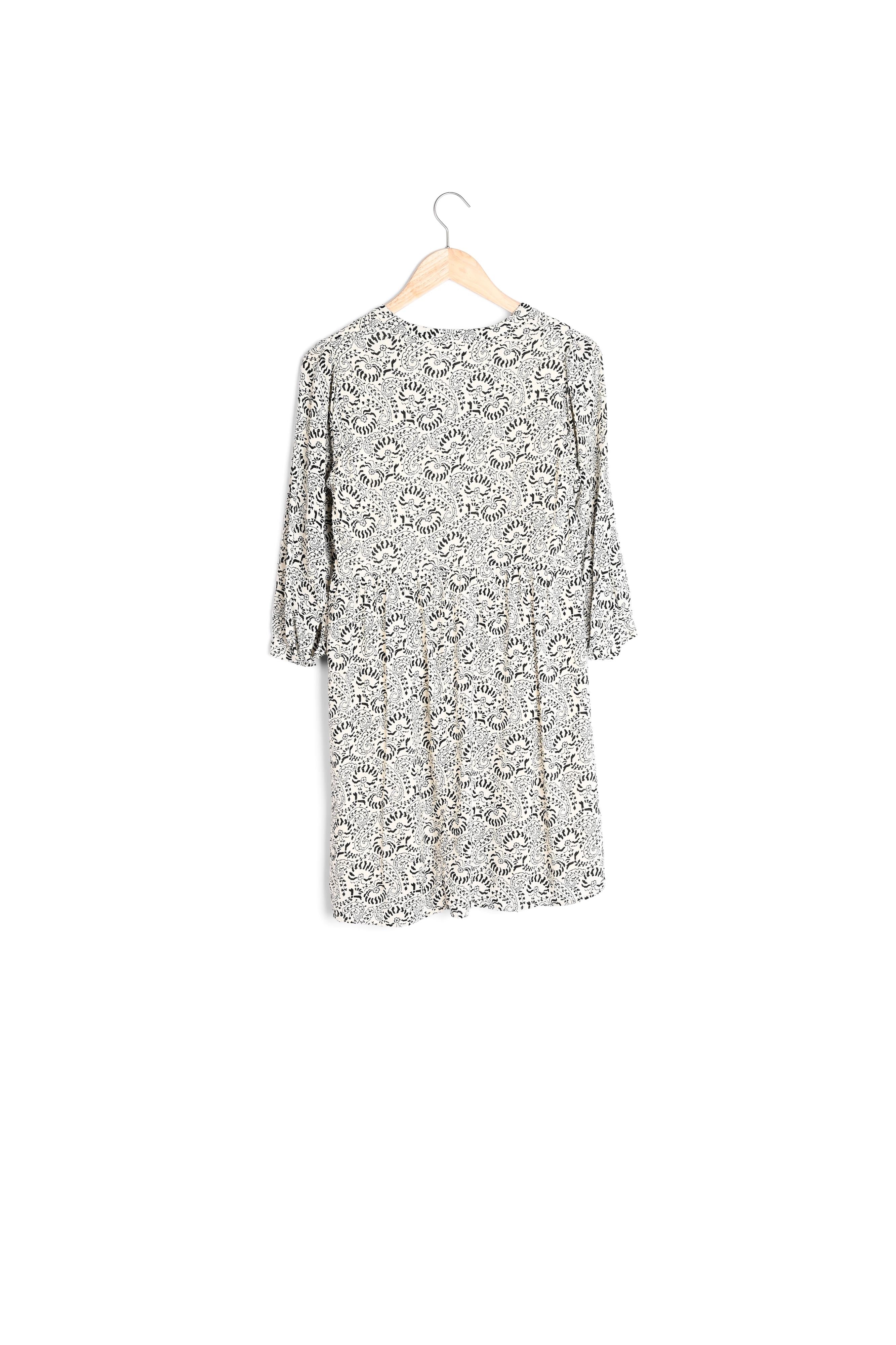 Robe écrue imprimée Calypso Faume - seconde main