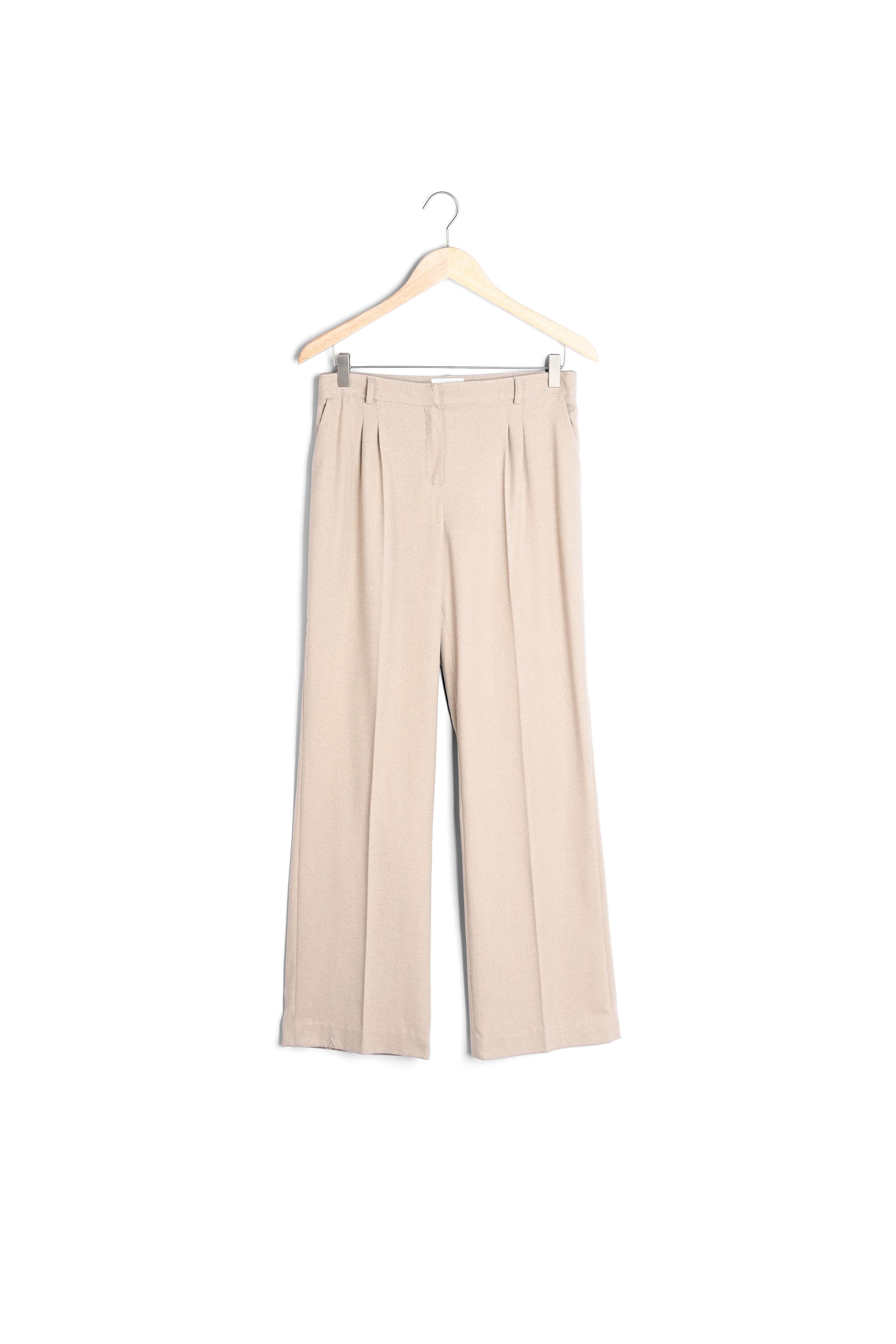 Pantalon large à pinces beige Marcel Faume - seconde main