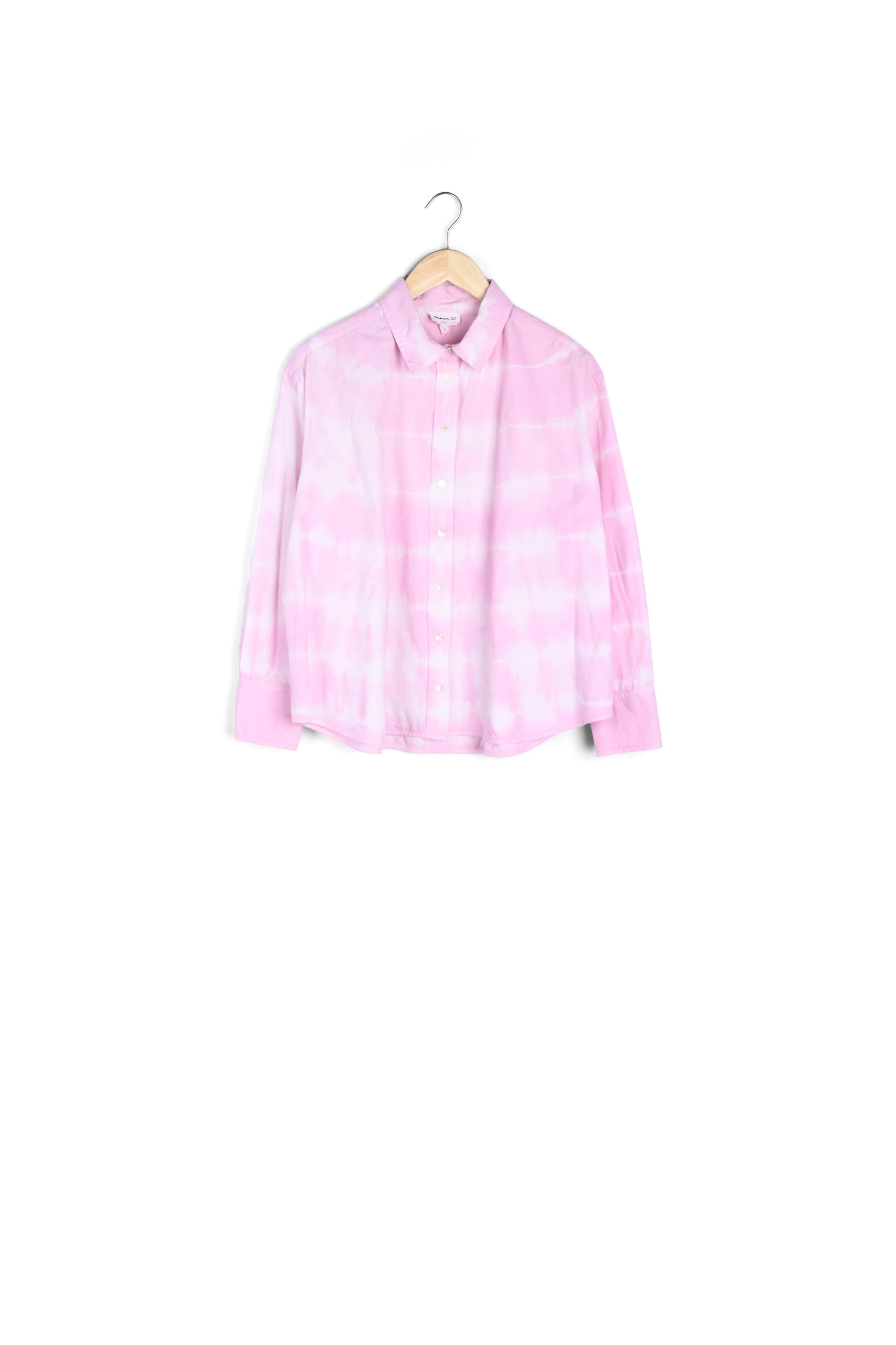 Chemisier tie and dye en coton fushia Loren Faume - seconde main