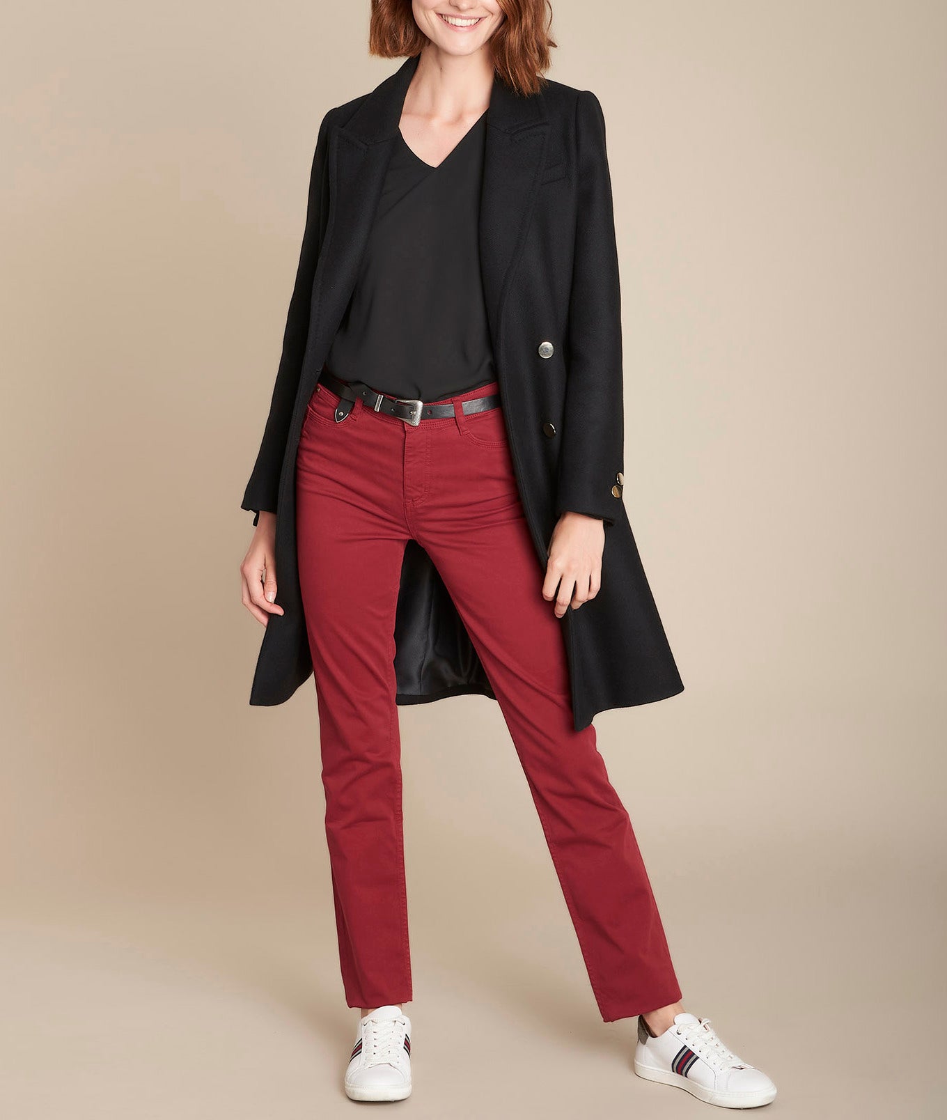 L'Original 123 : jean droit grenat Sonia Faume - seconde main