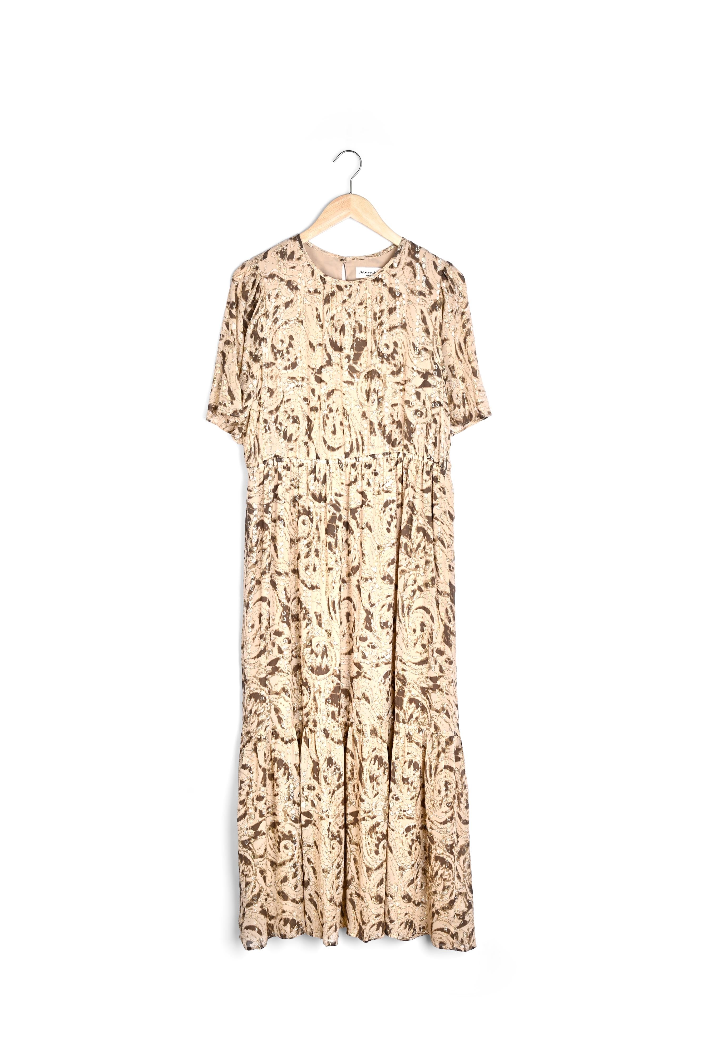 Robe longue imprimée beige Holga Faume - seconde main