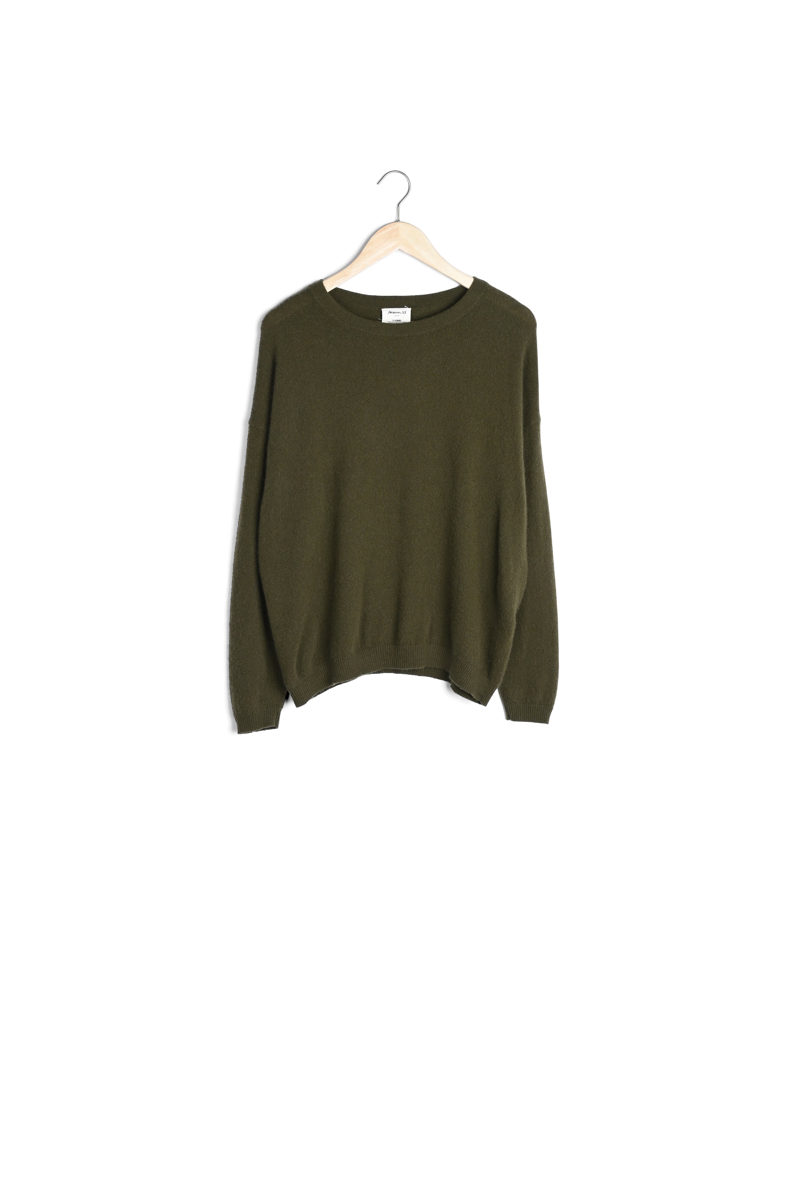 Pull en cachemire recyclé 2 fils kaki Bliss Faume - seconde main