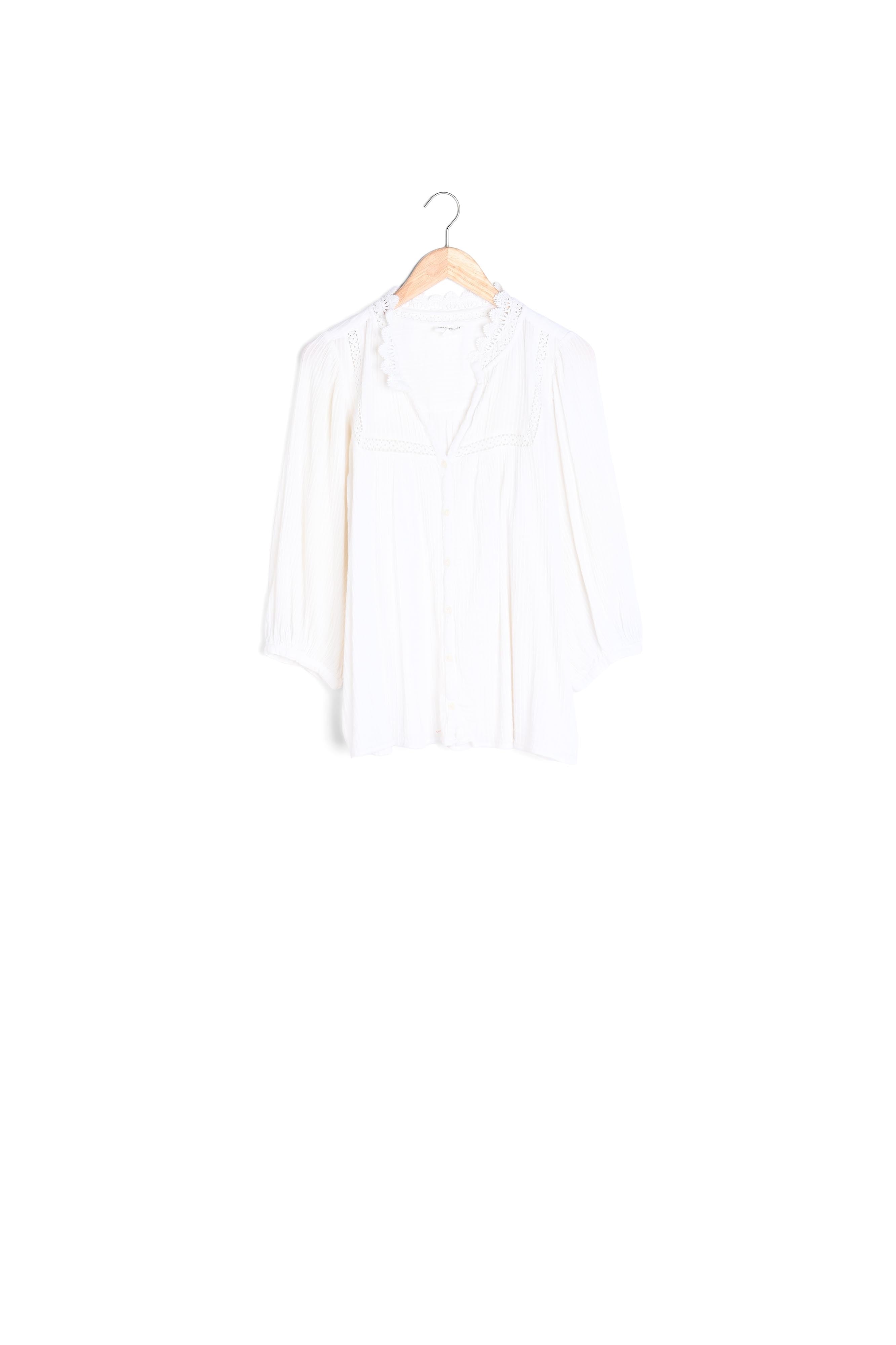 Blouse écrue romantique en coton CLARA Faume - seconde main