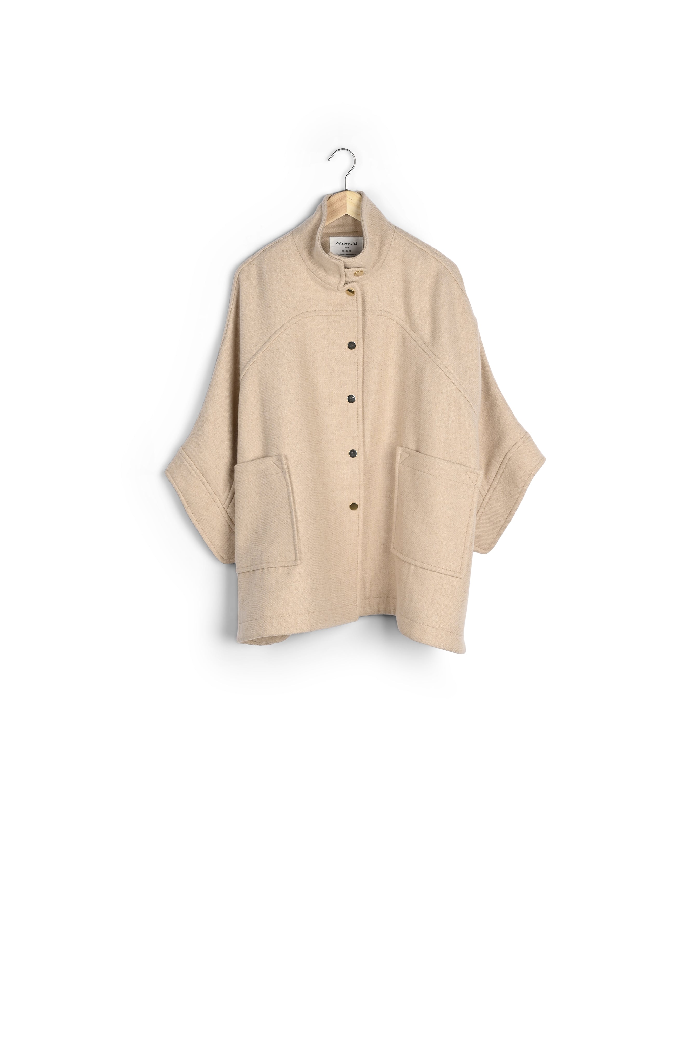 Cape élégante en laine crème Oslo Faume - seconde main