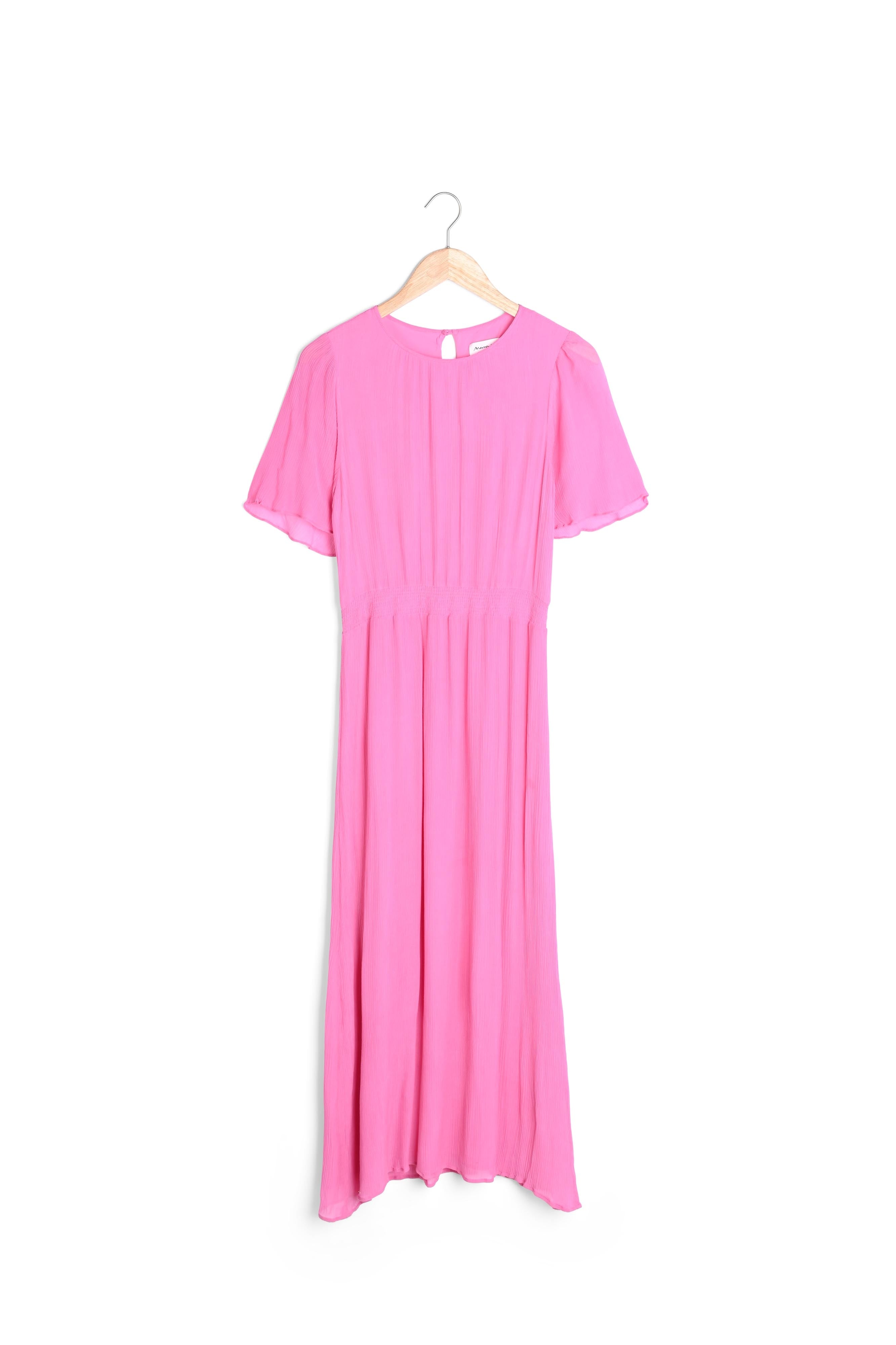 Robe longue en soie rose fuchsia Nive Faume - seconde main
