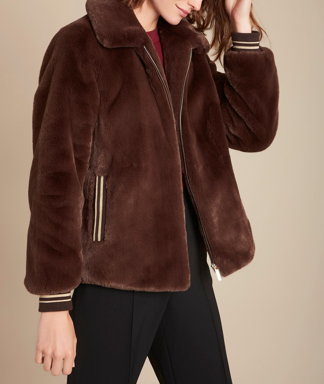 Manteau en fausse fourrure Theo Faume - seconde main