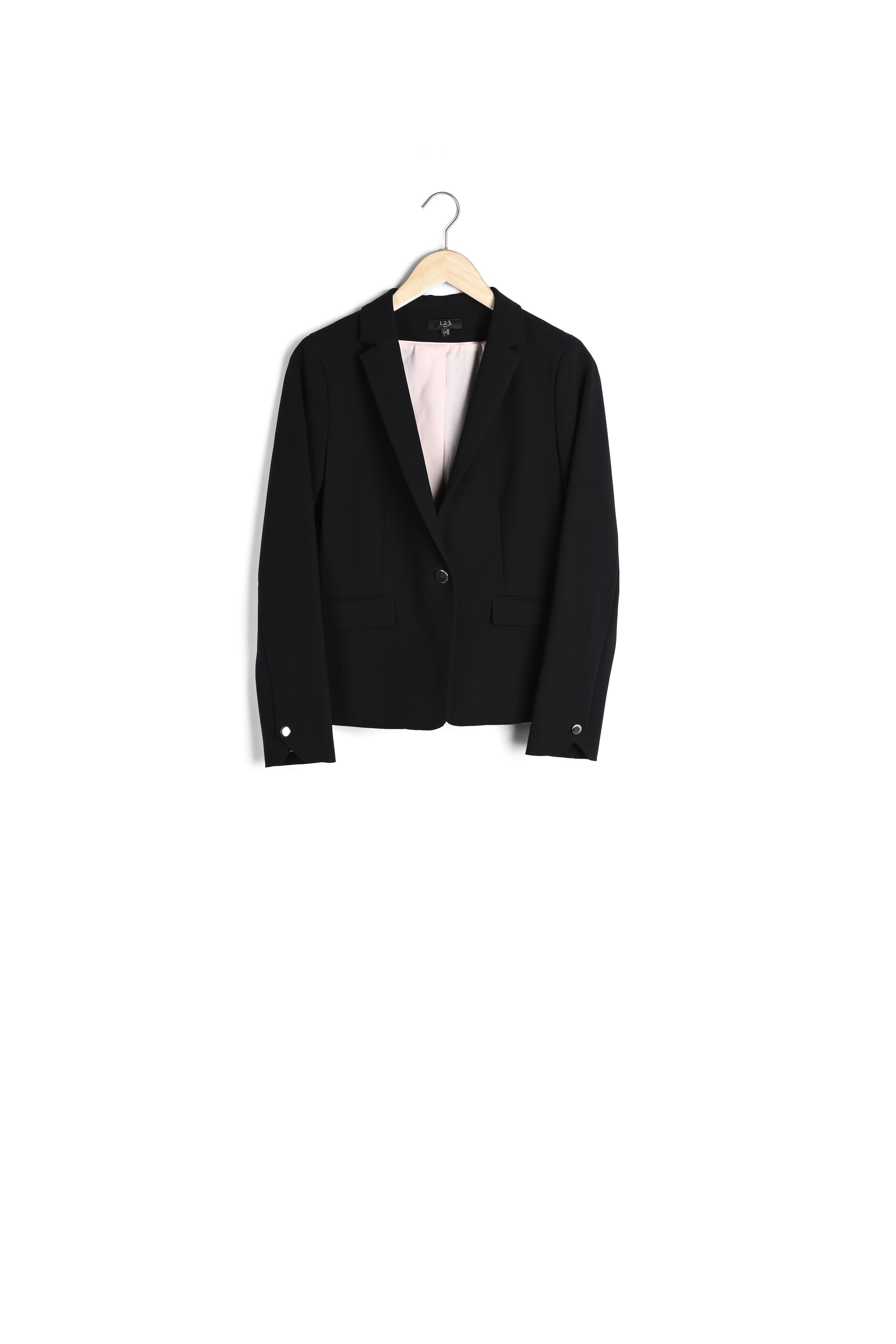 Veste noire tailleur microfibre Eve Faume - seconde main