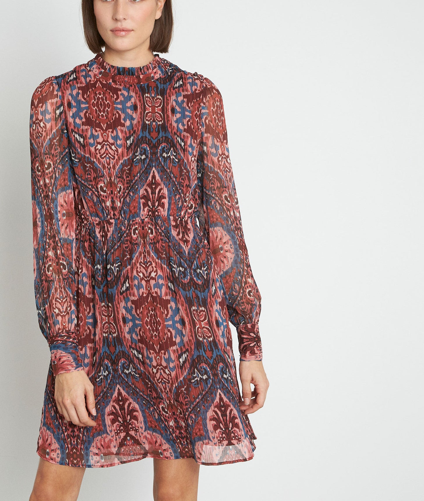 Robe courte imprimée rose Sixteen Faume - seconde main