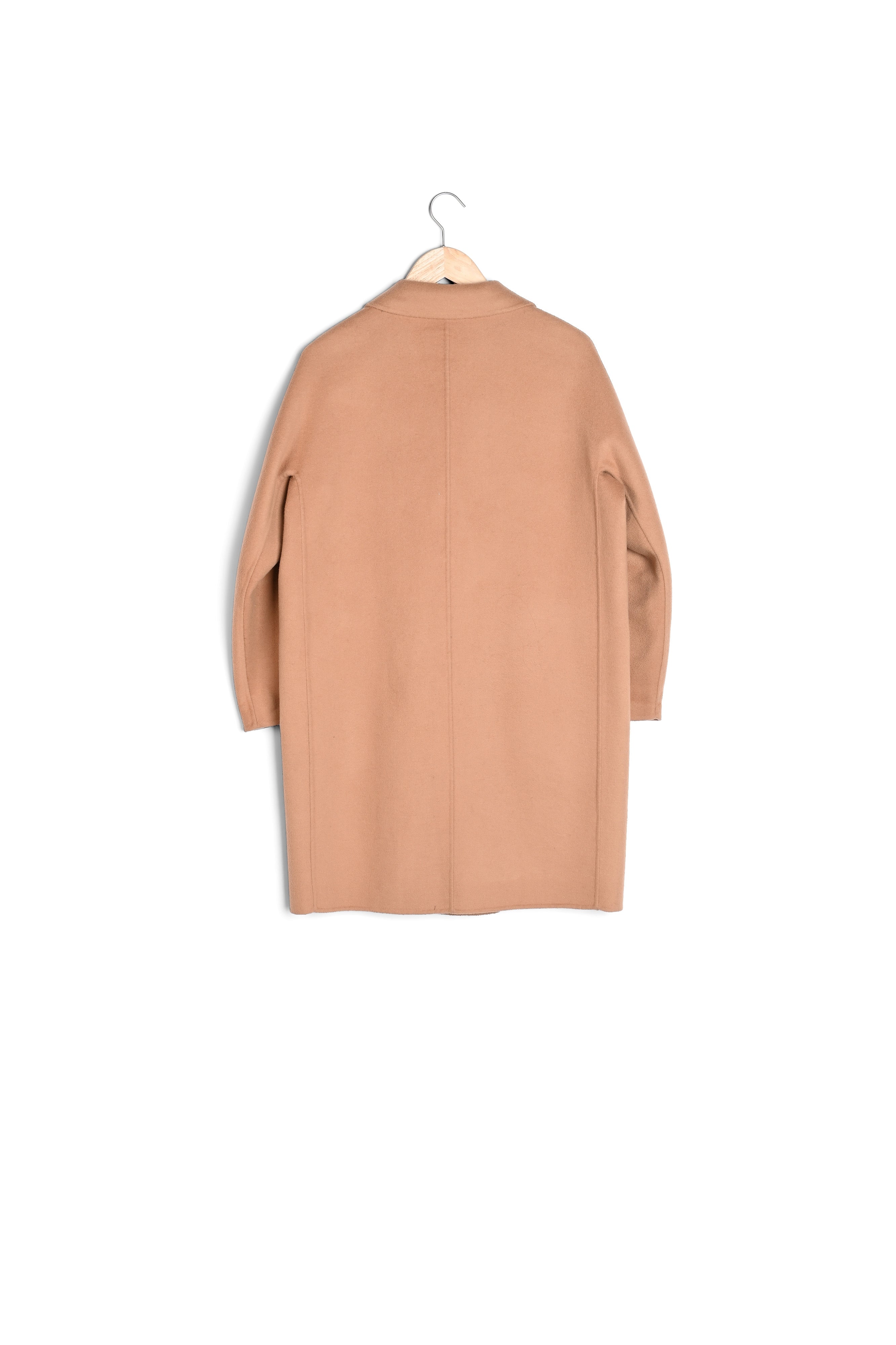 Manteau en laine texturé beige Lina Faume - seconde main