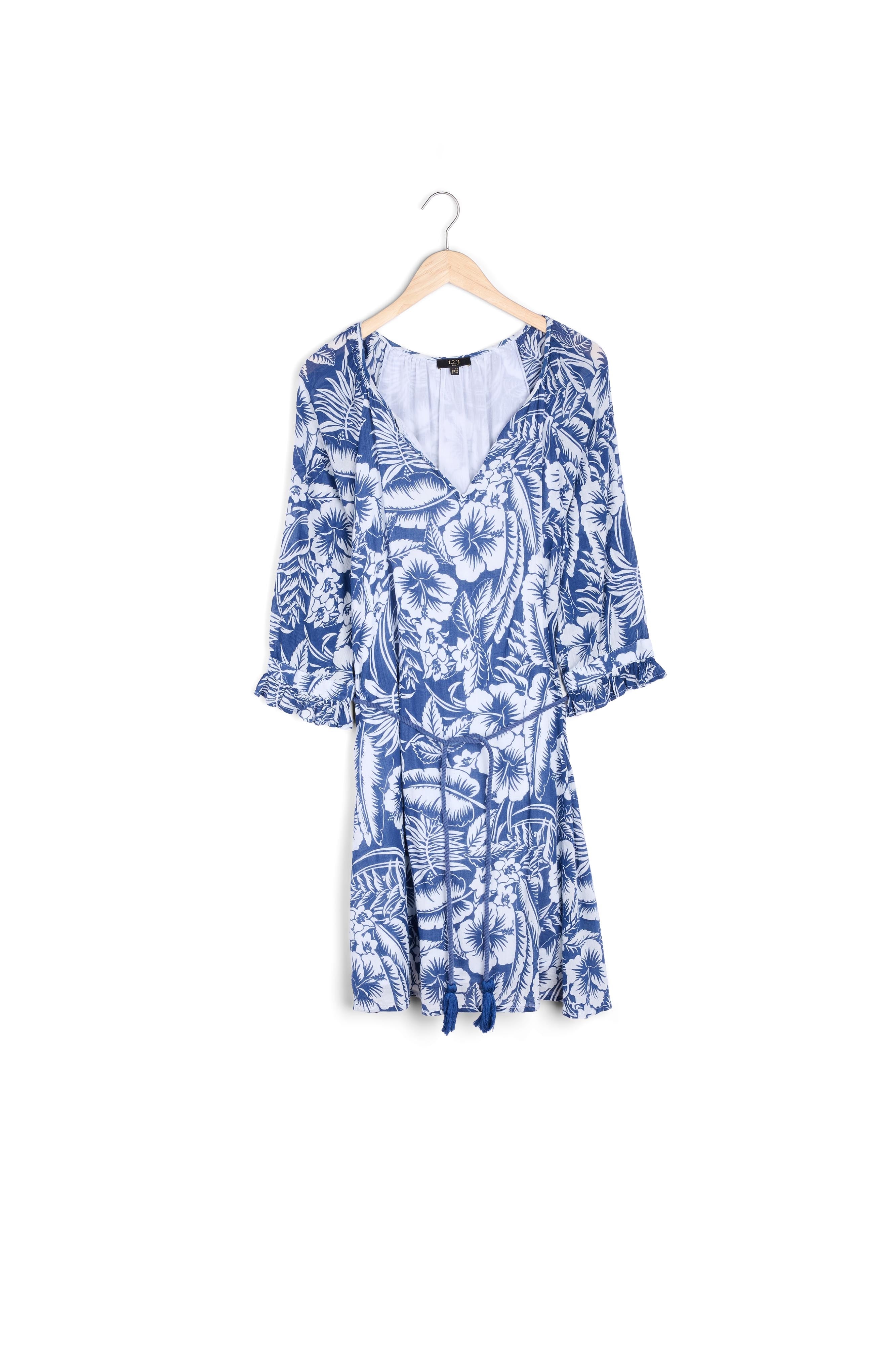 Robe blanche imprimé exotique Liane Faume - seconde main