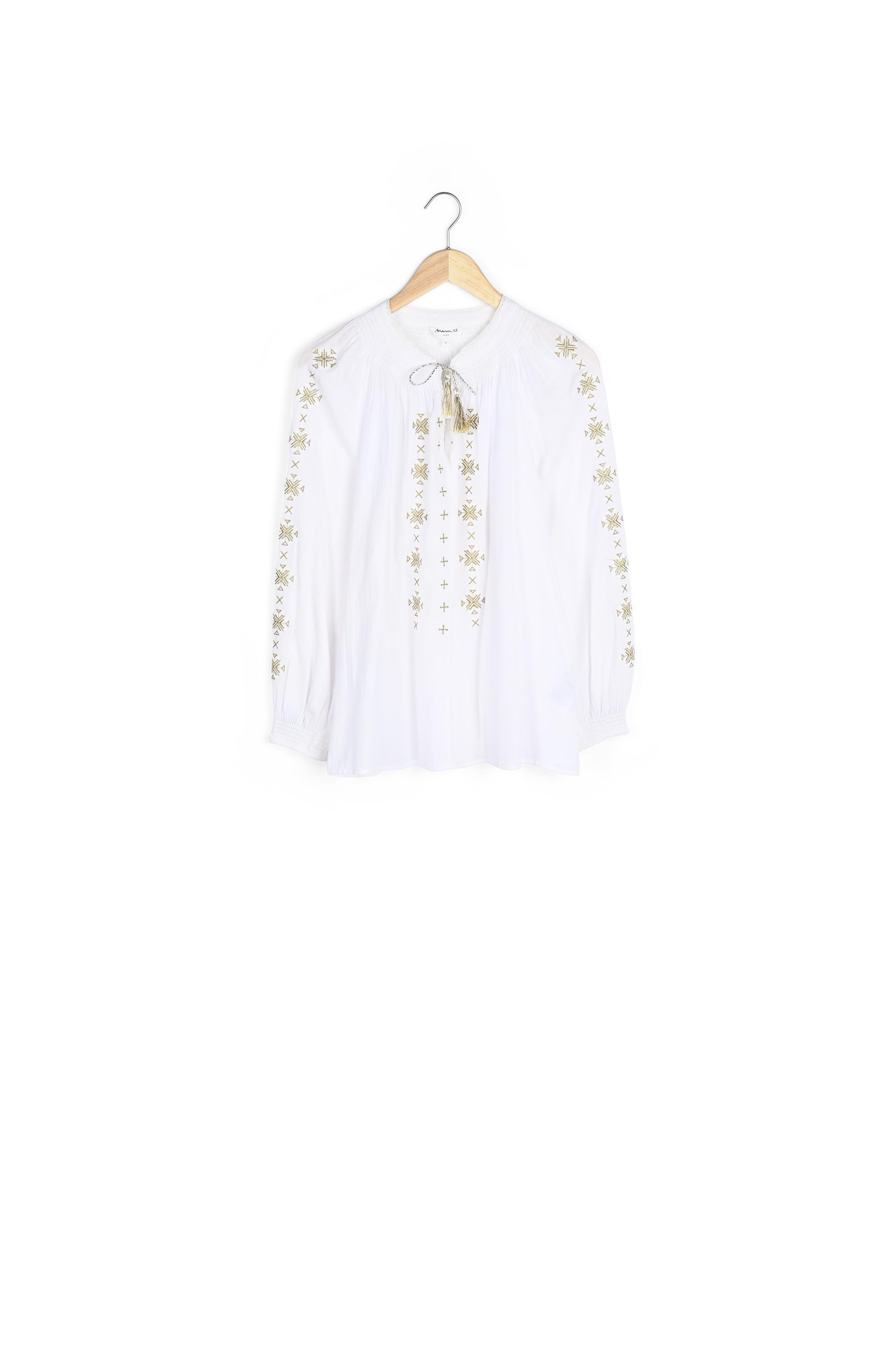 Blouse bohême en coton brodé Tevaelle Faume - seconde main