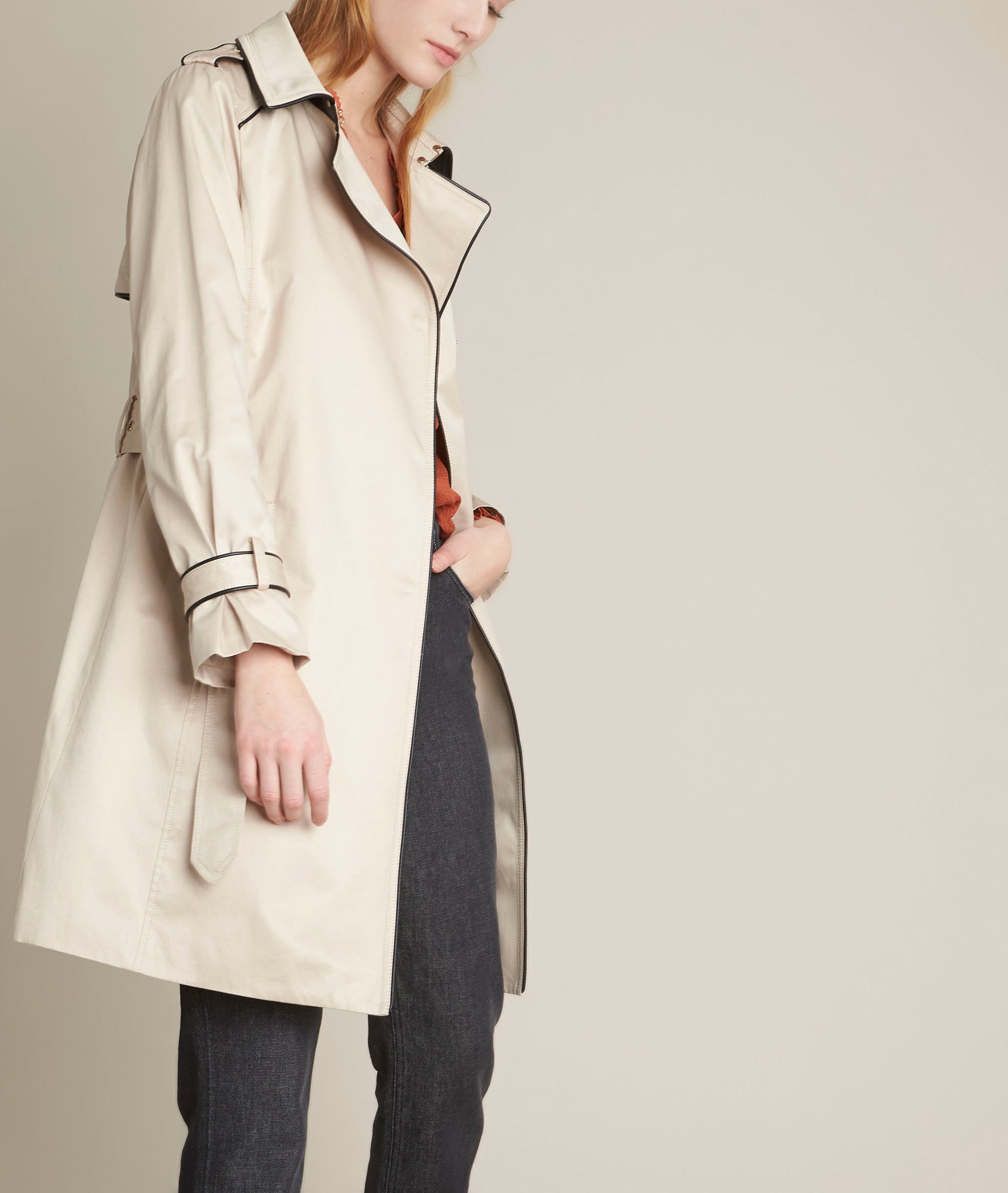 Trench beige gansé Frida Faume - seconde main