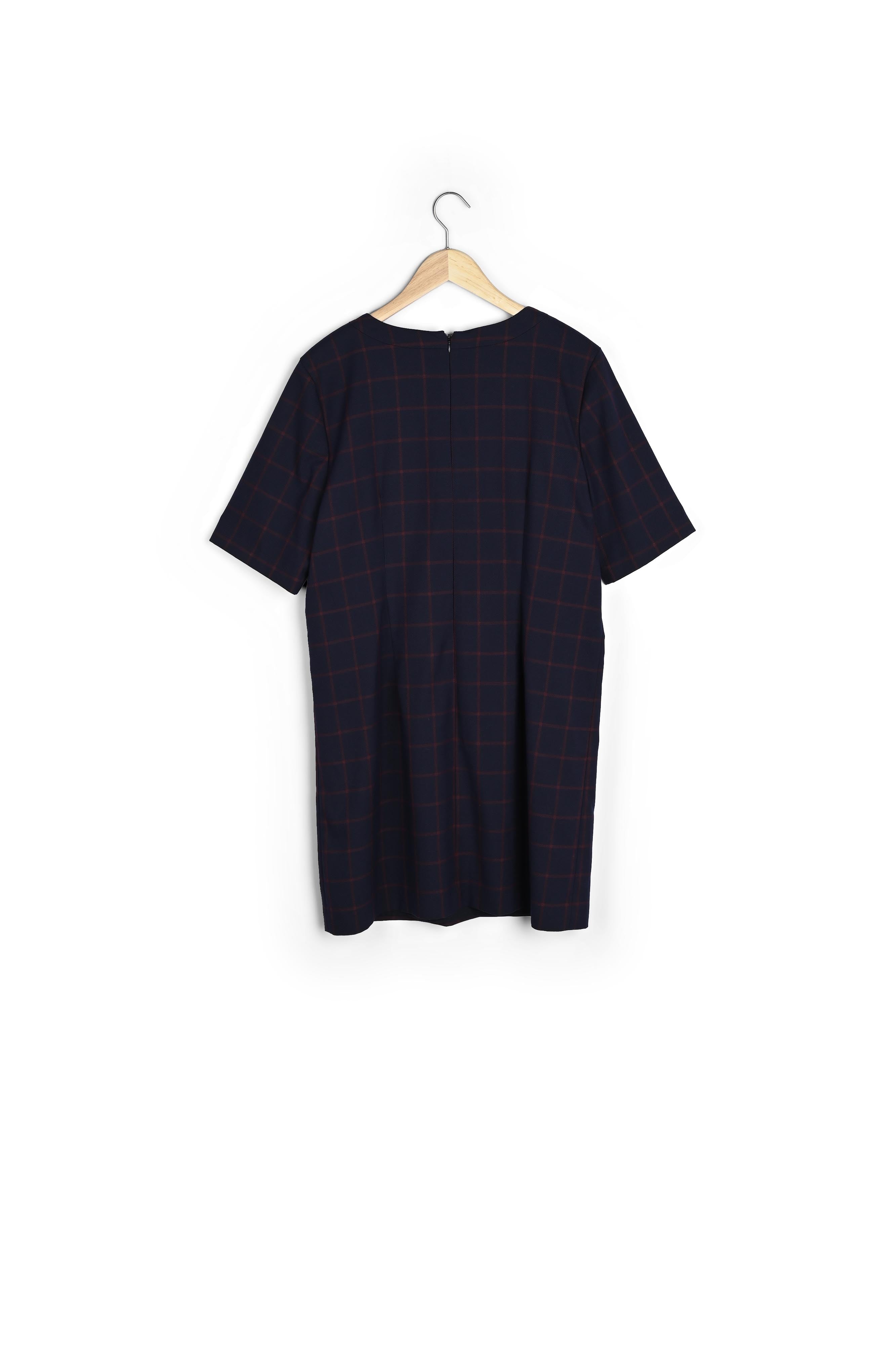 Robe droite à carreaux Idavi Faume - seconde main