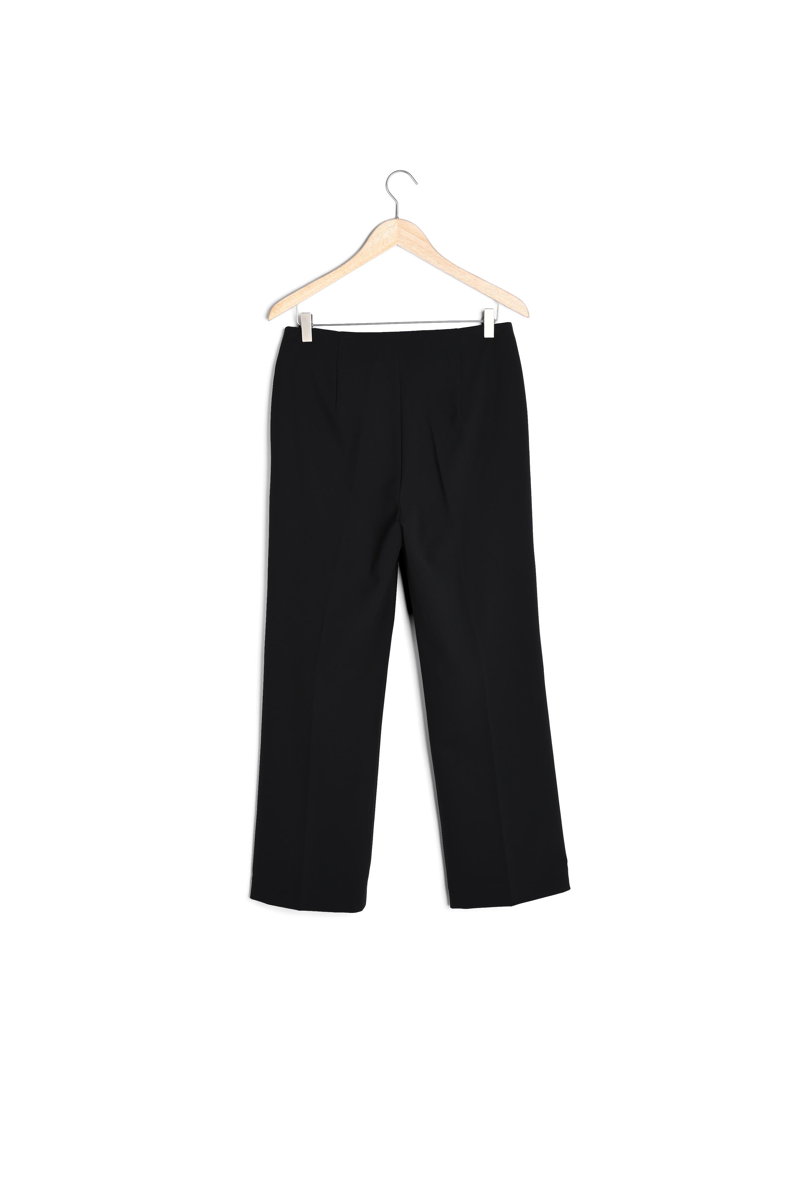 Pantalon noir droit microfibre œillets Elliot Faume - seconde main