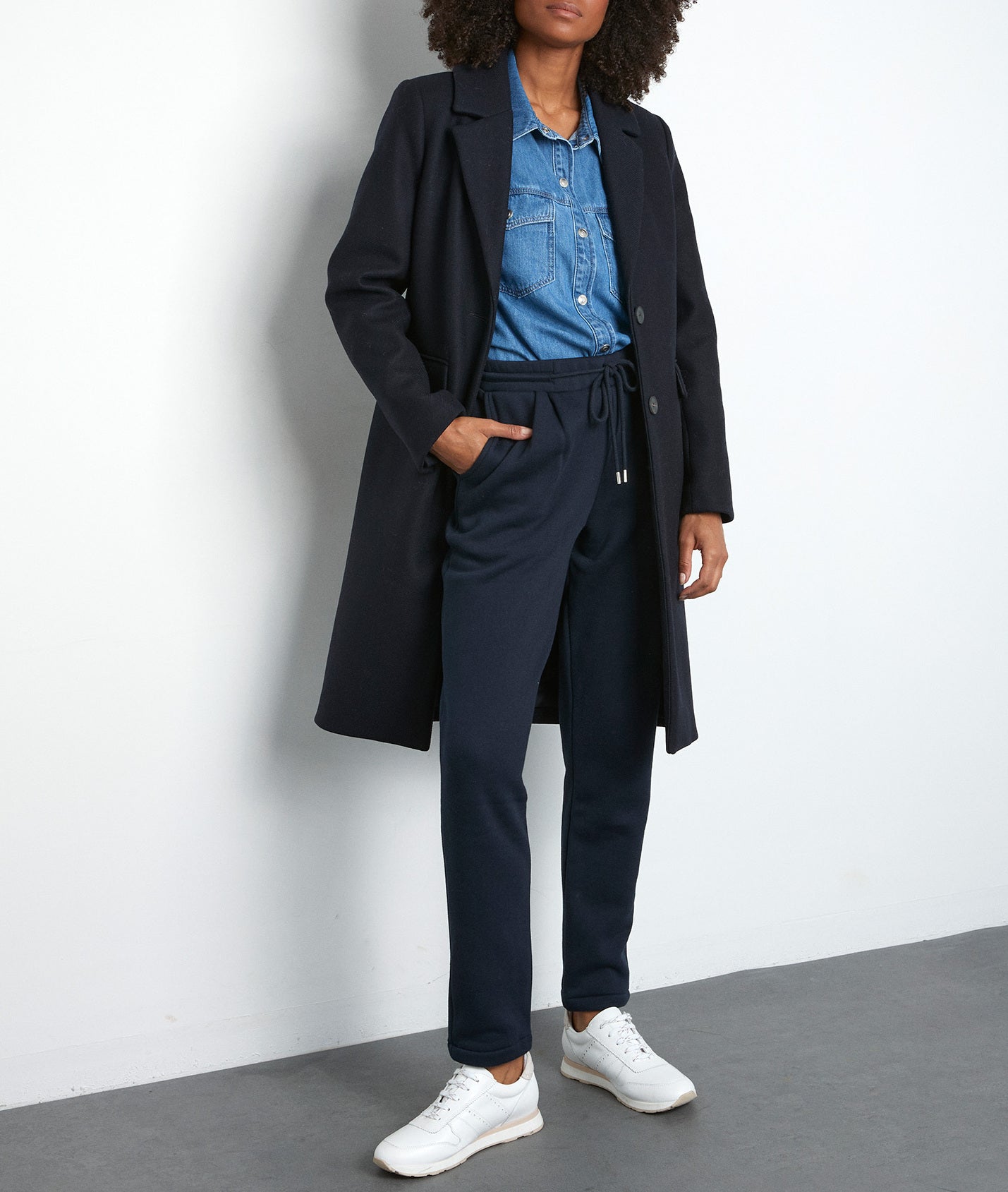 Pantalon molletoné bleu marine Everest Faume - seconde main