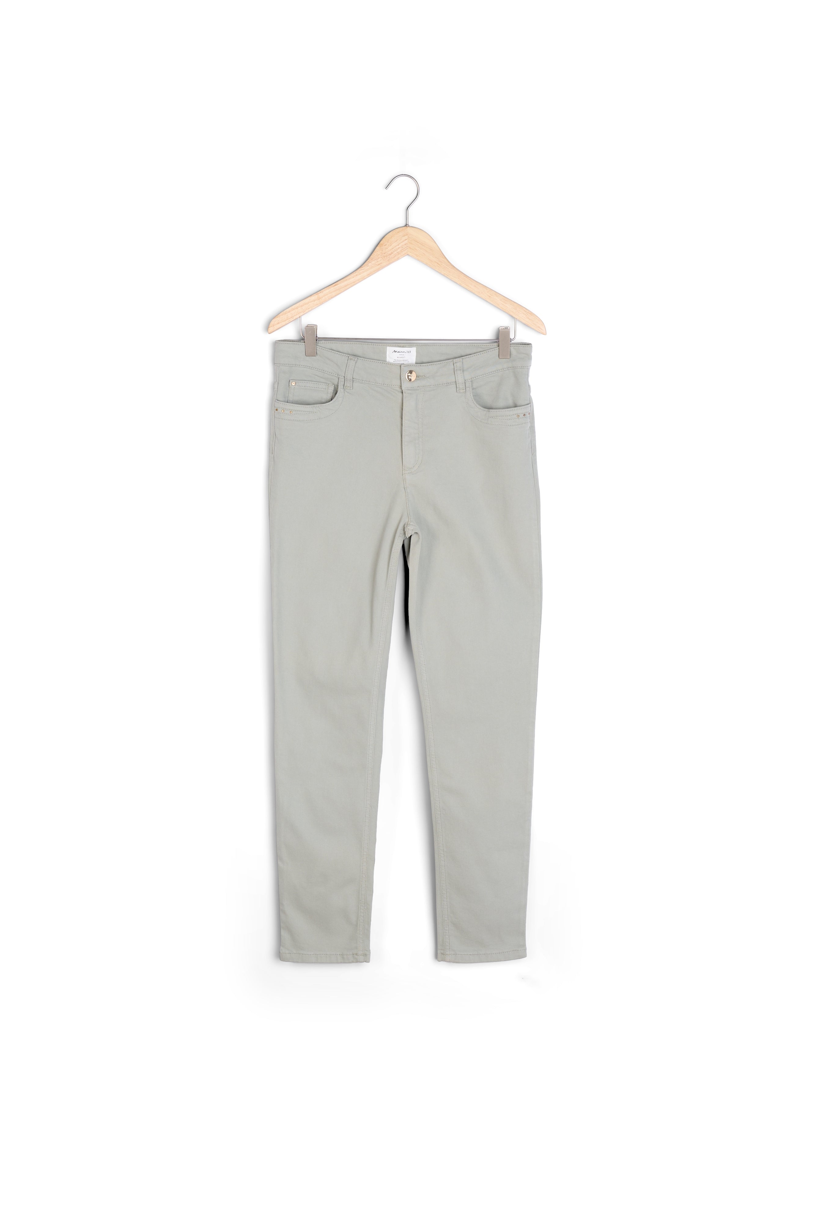 L'iconique slim : jean céladon en coton recyclé Suzy Faume - seconde main