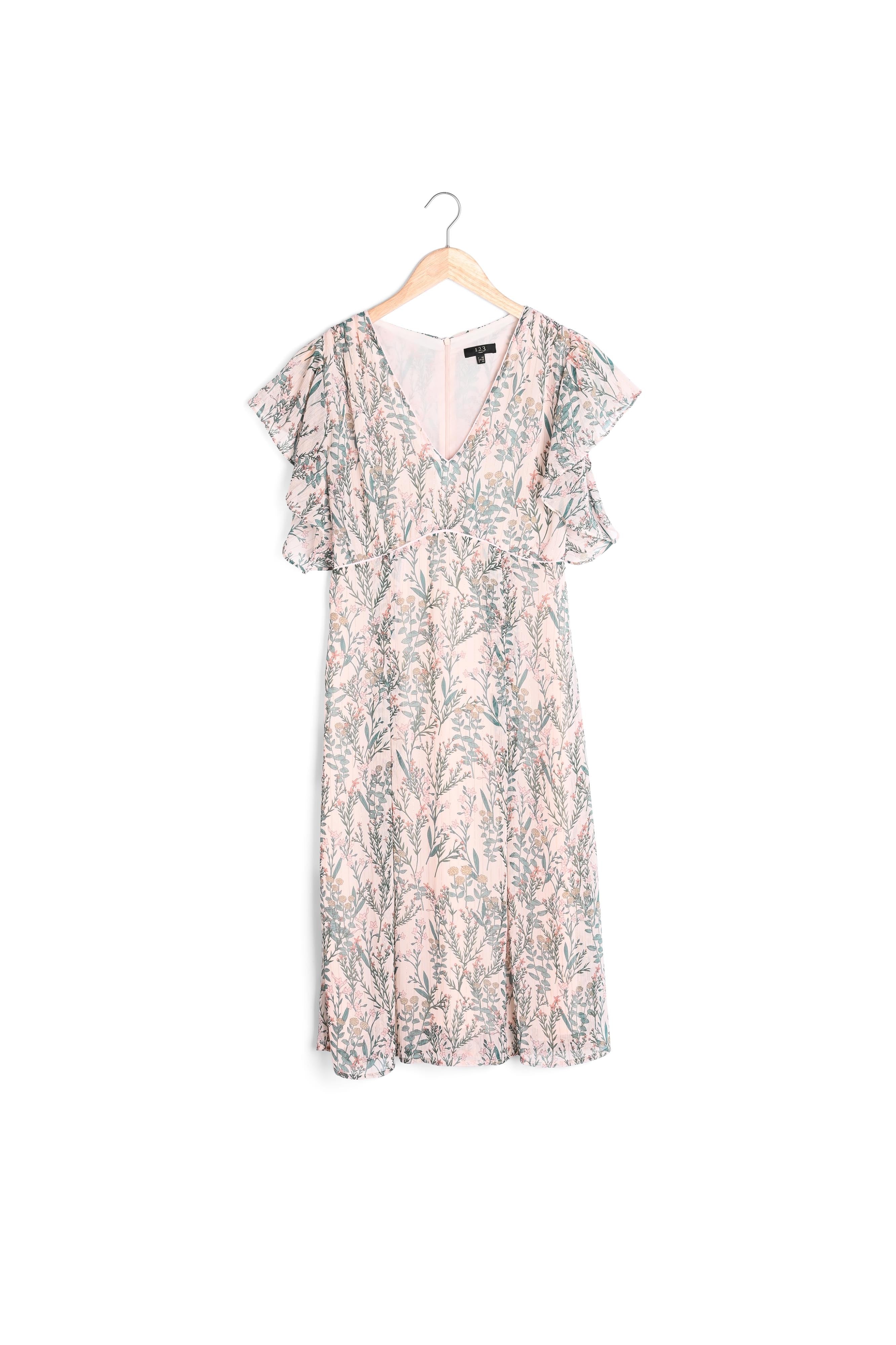 Robe écrue imprimé fleuri Ludo Faume - seconde main