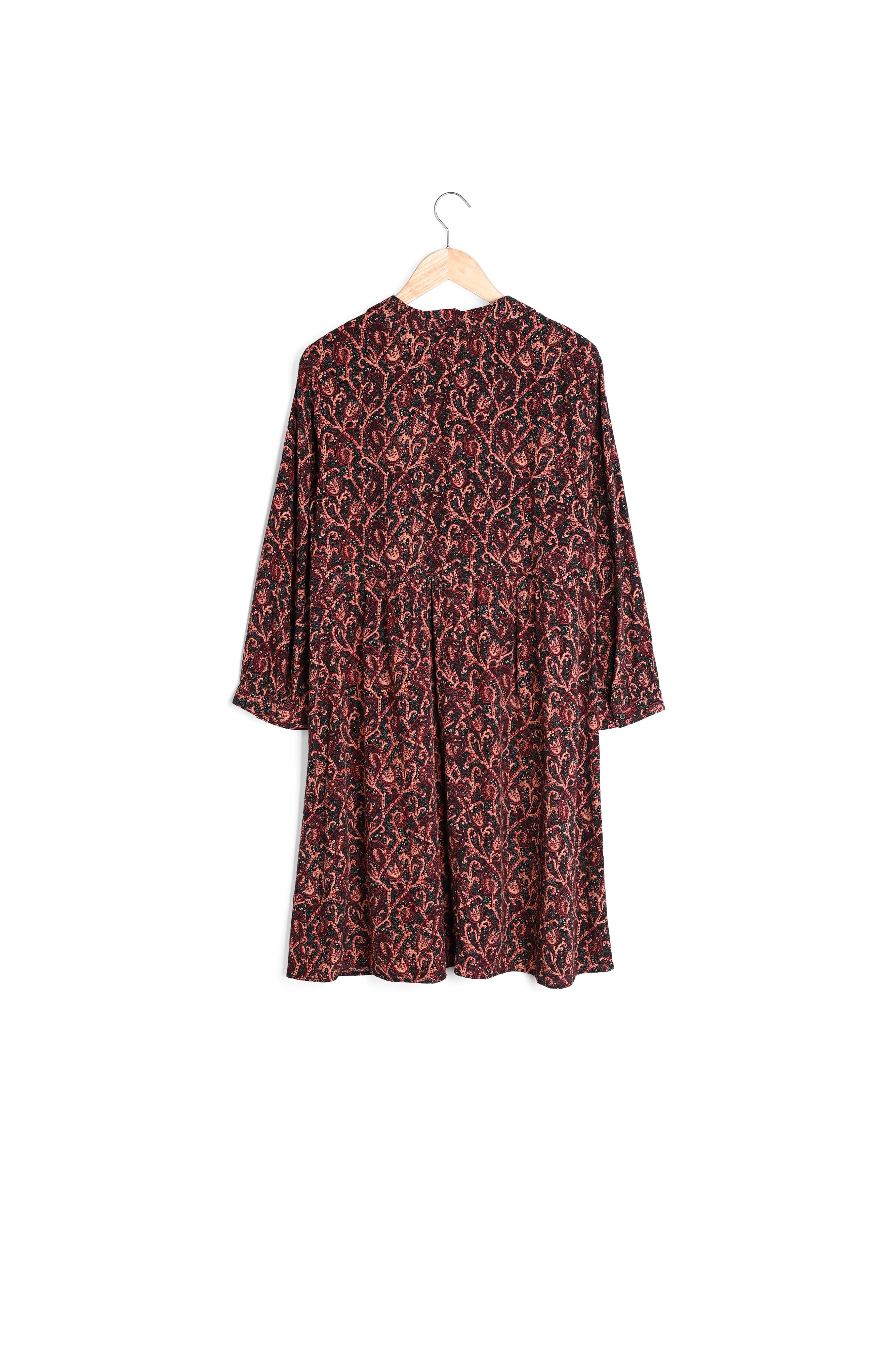 Robe courte imprimée brique Nairobi Faume - seconde main