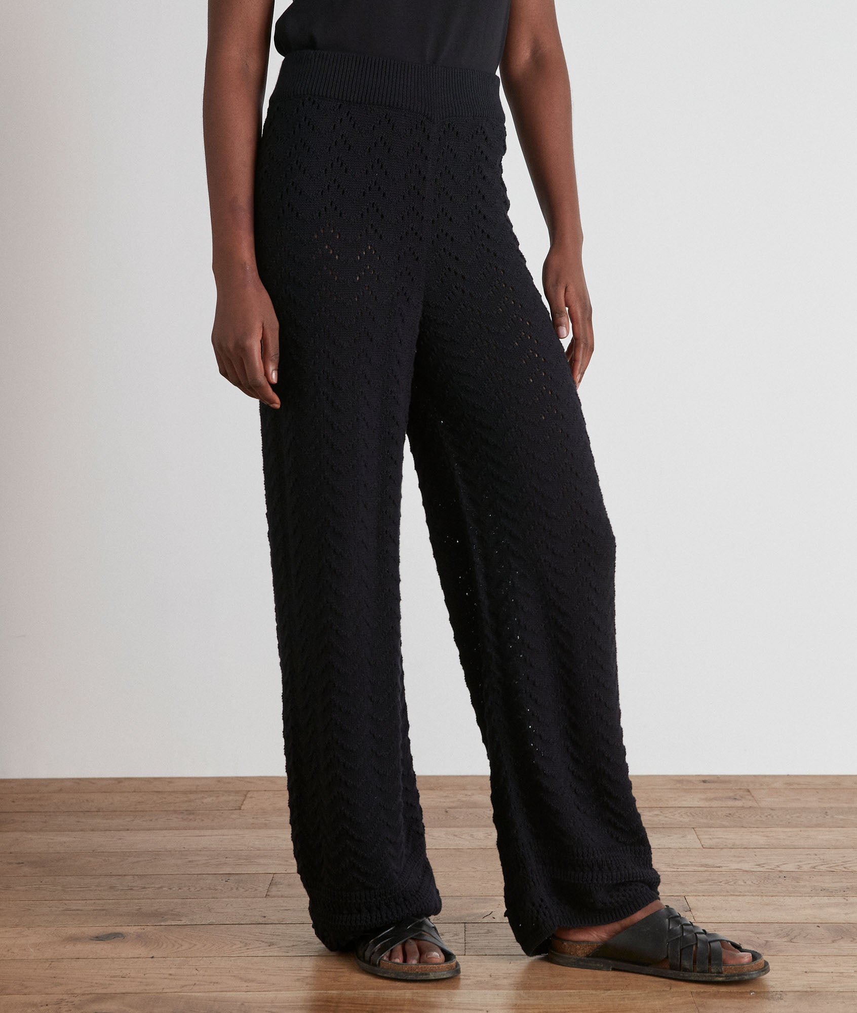 Pantalon large en crochet Lucy Faume - seconde main