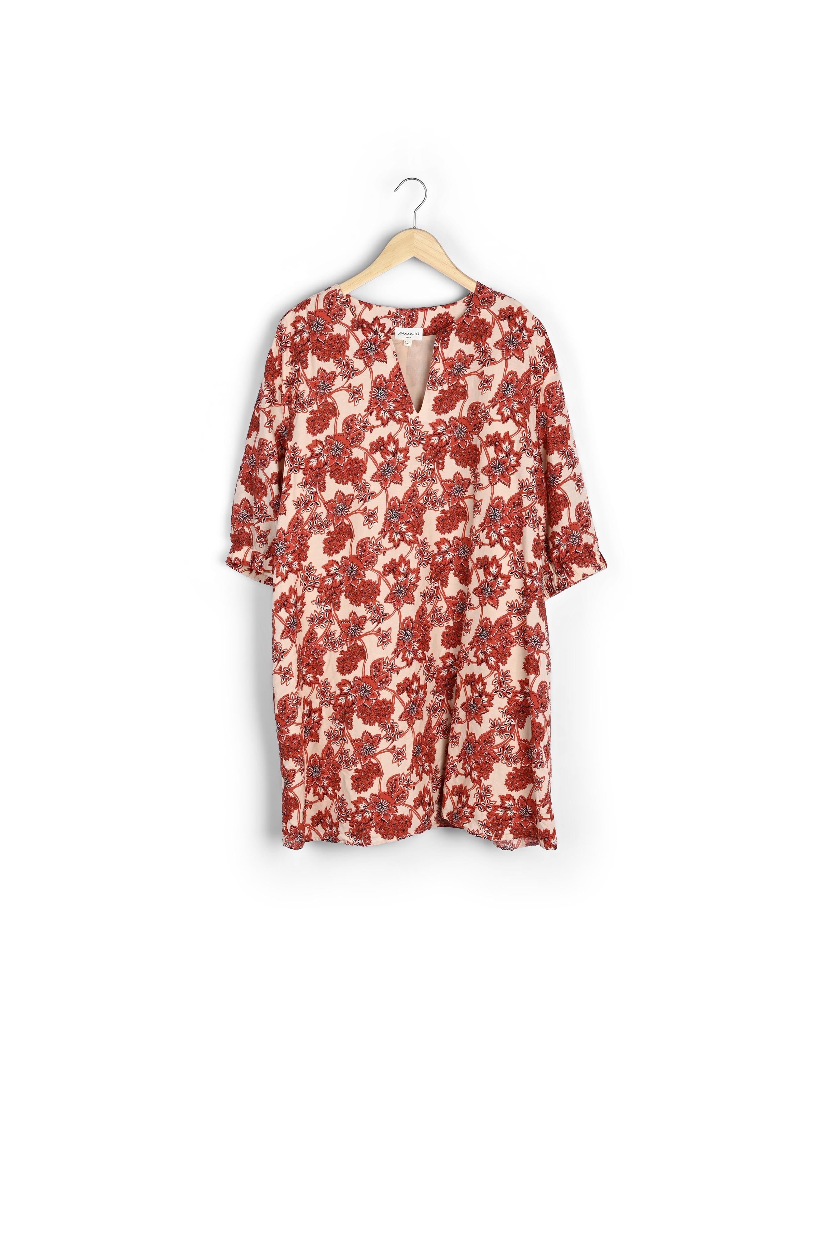 Robe courte à l'imprimé floral rouge Noemie Faume - seconde main