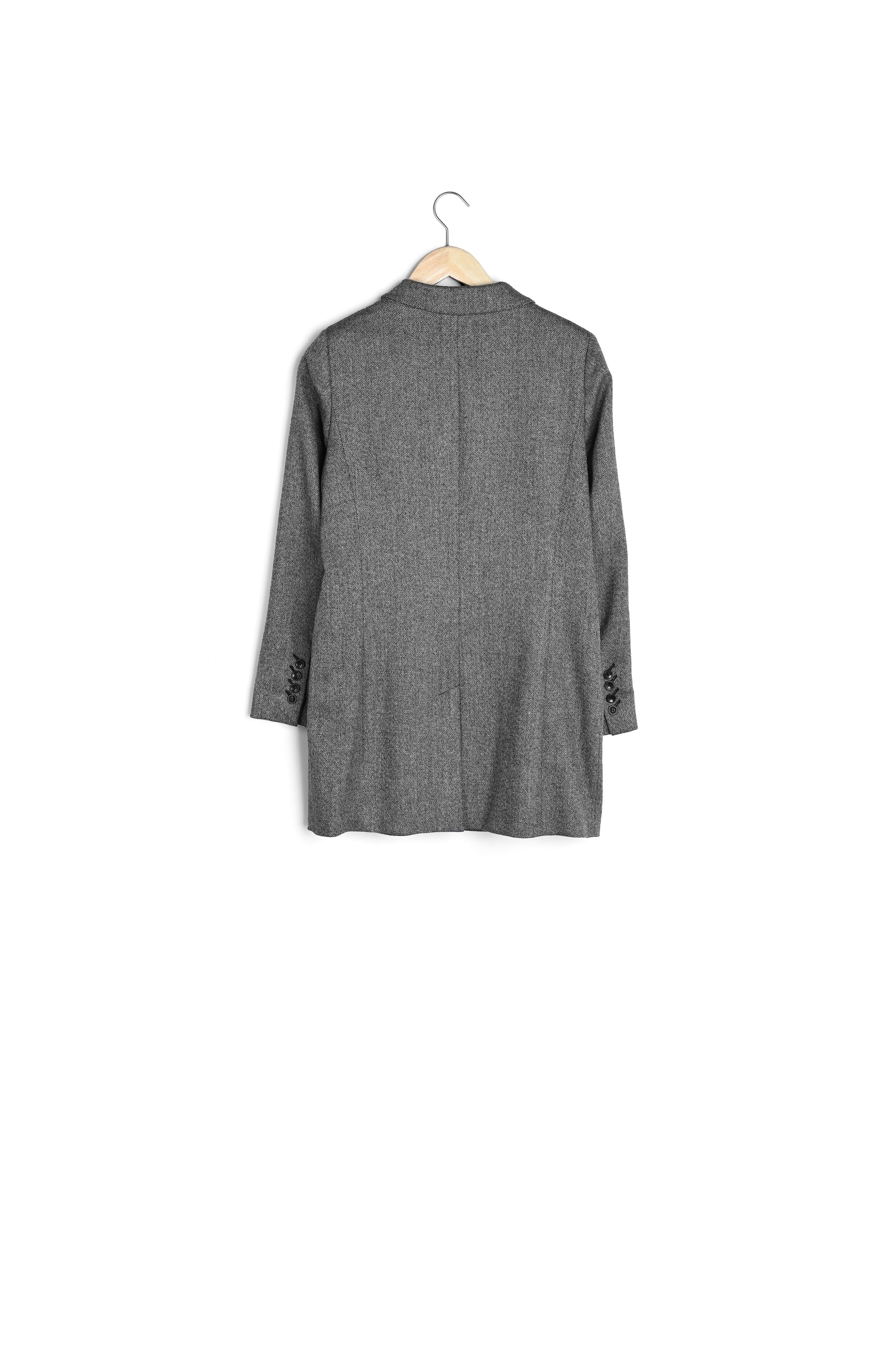 Veste longue à chevrons Tracy Faume - seconde main