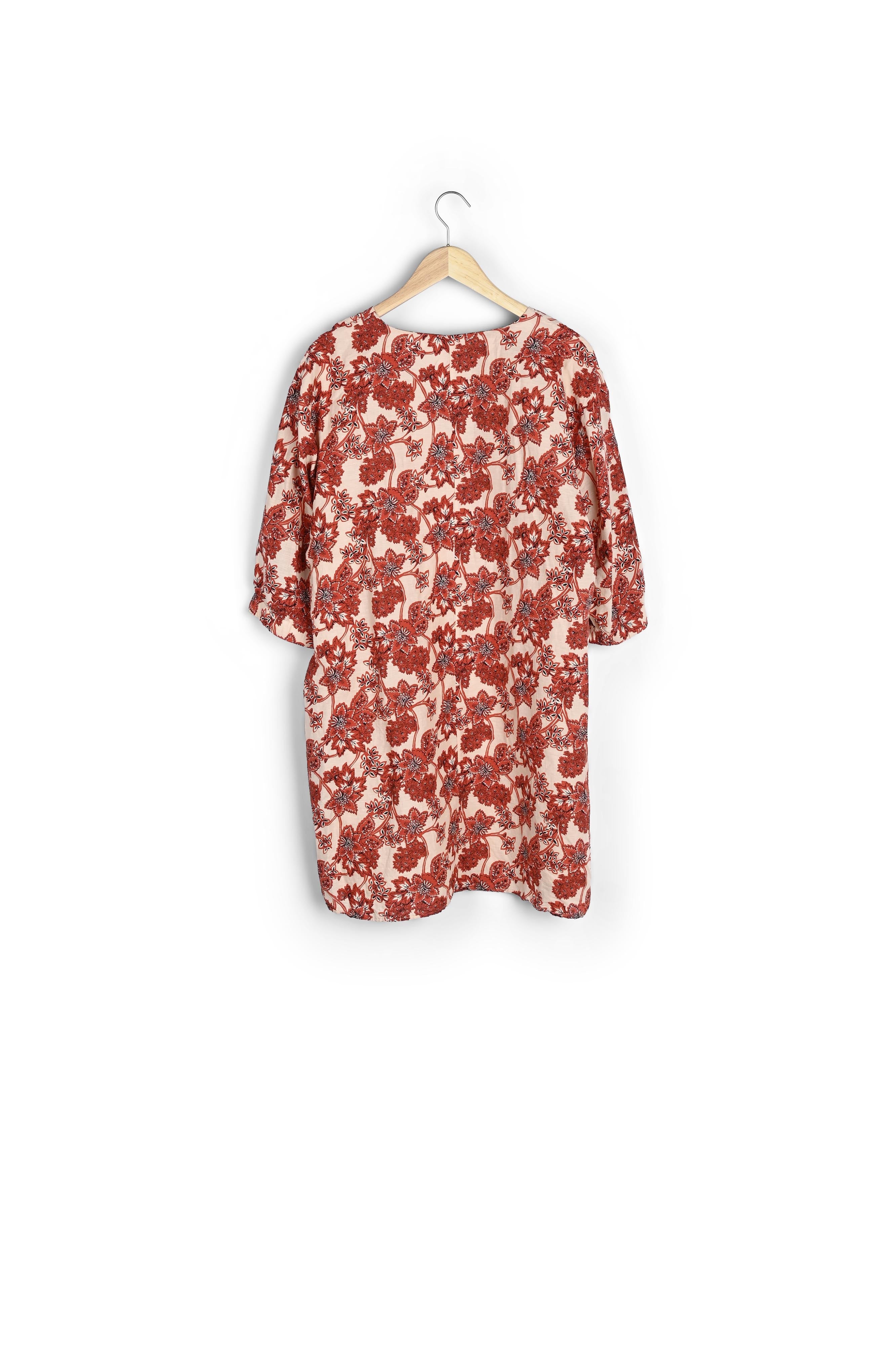 Robe courte à l'imprimé floral rouge Noemie Faume - seconde main