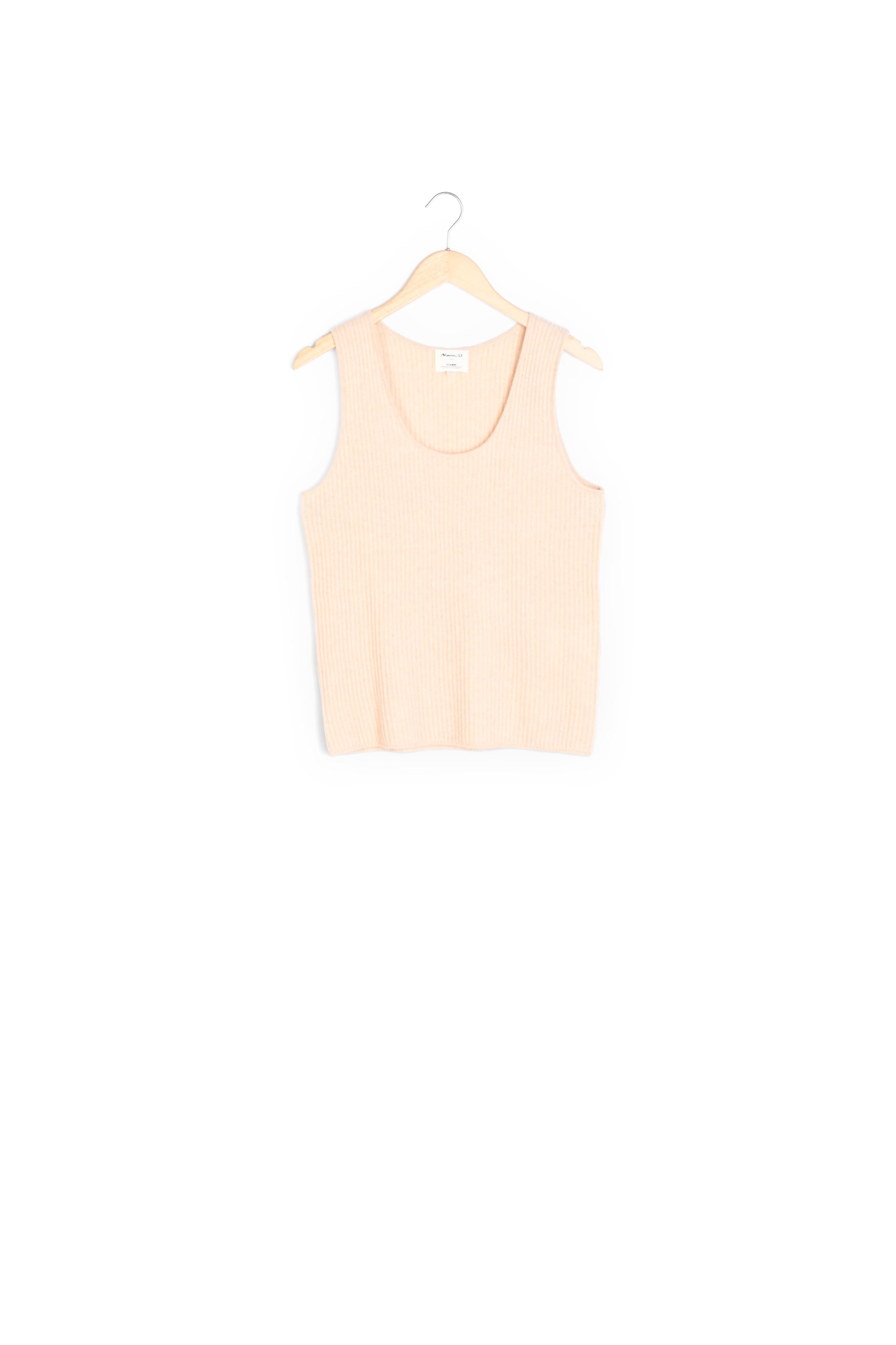 Débardeur en cachemire recyclé beige Teva Faume - seconde main