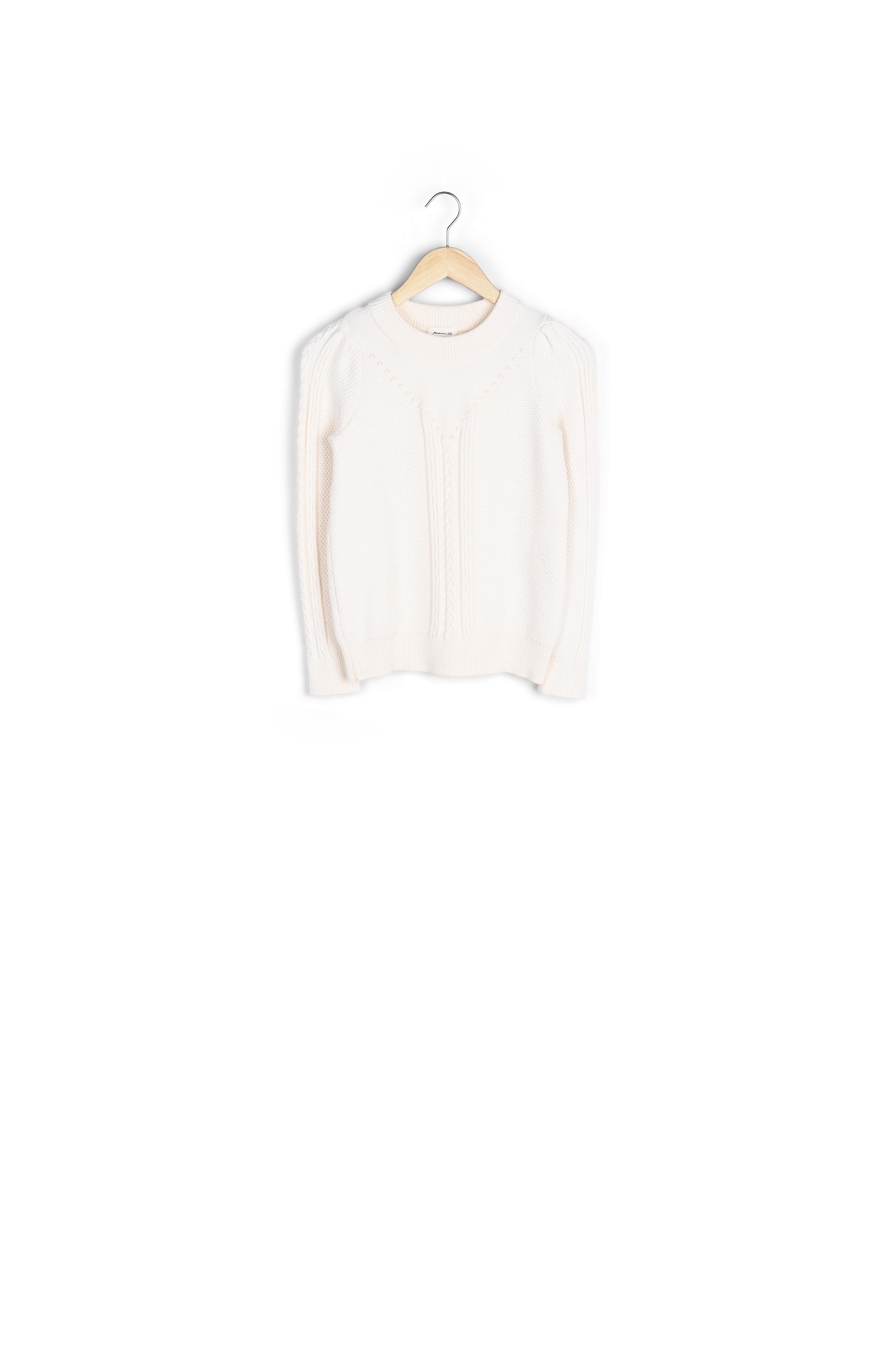 Pull en viscose EcoVero écru Benoist Faume - seconde main