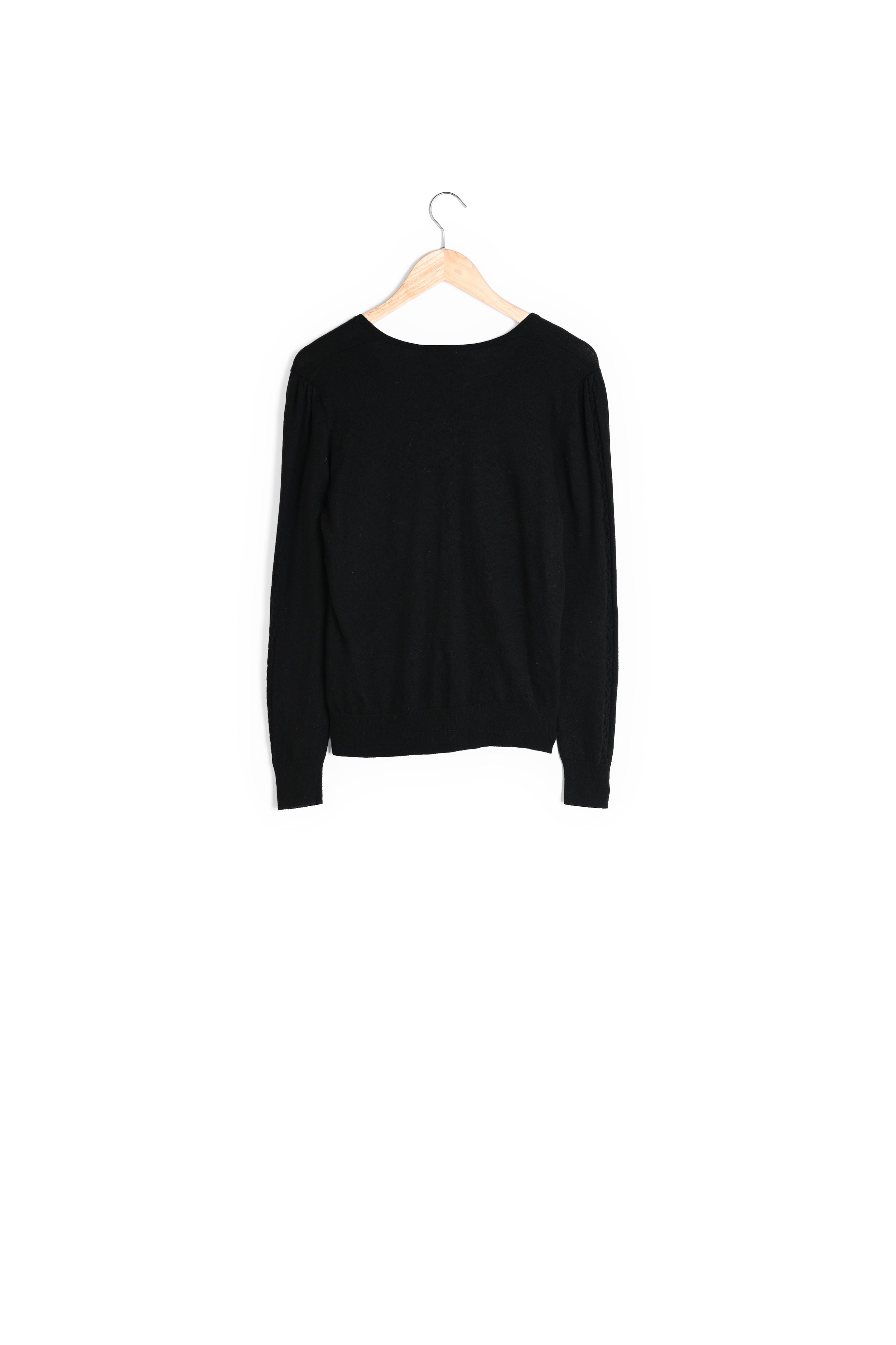 Pull en laine recyclée et cachemire noir Tilda Faume - seconde main